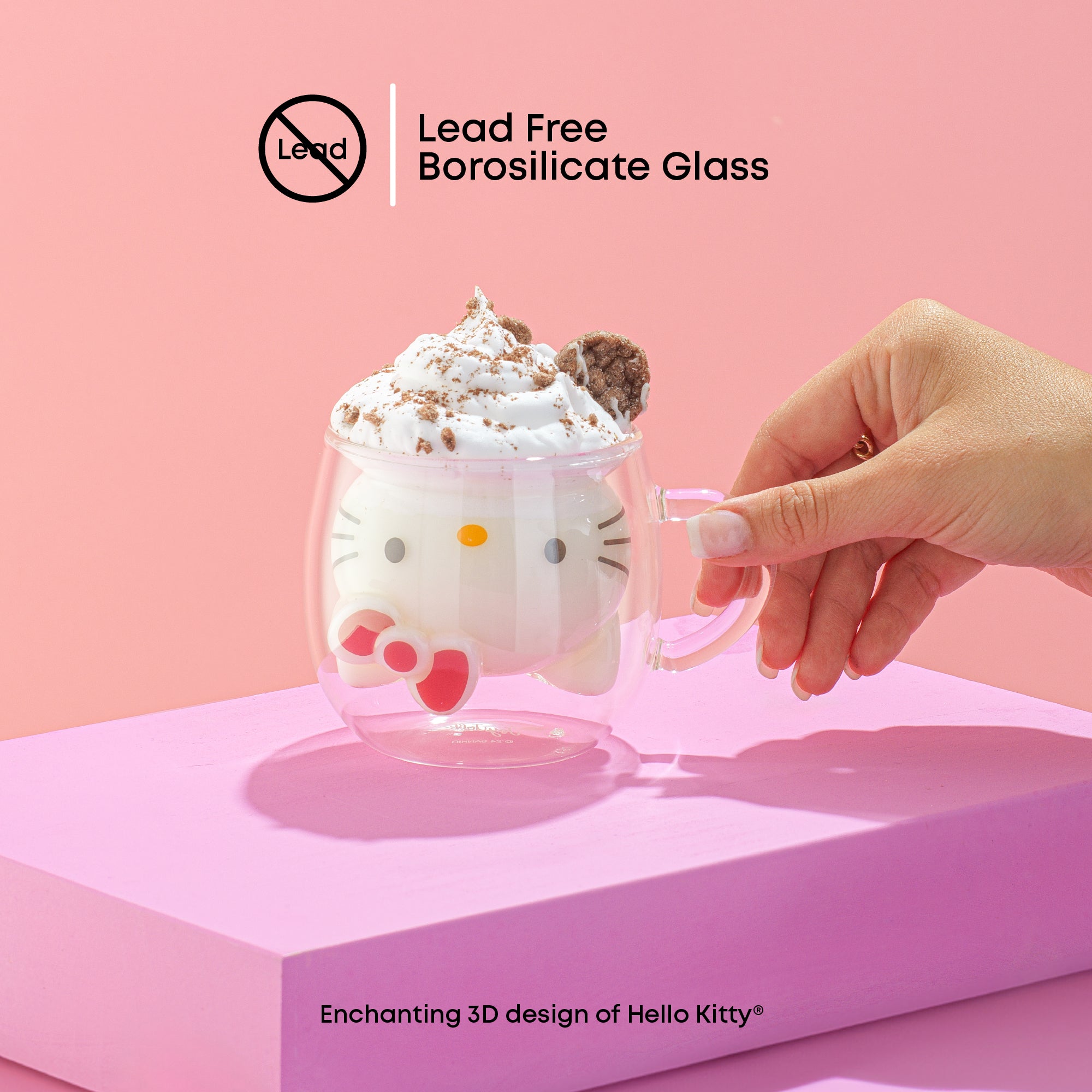Hello Kitty® 3D Double Wall Coffee Mug | JoyJolt