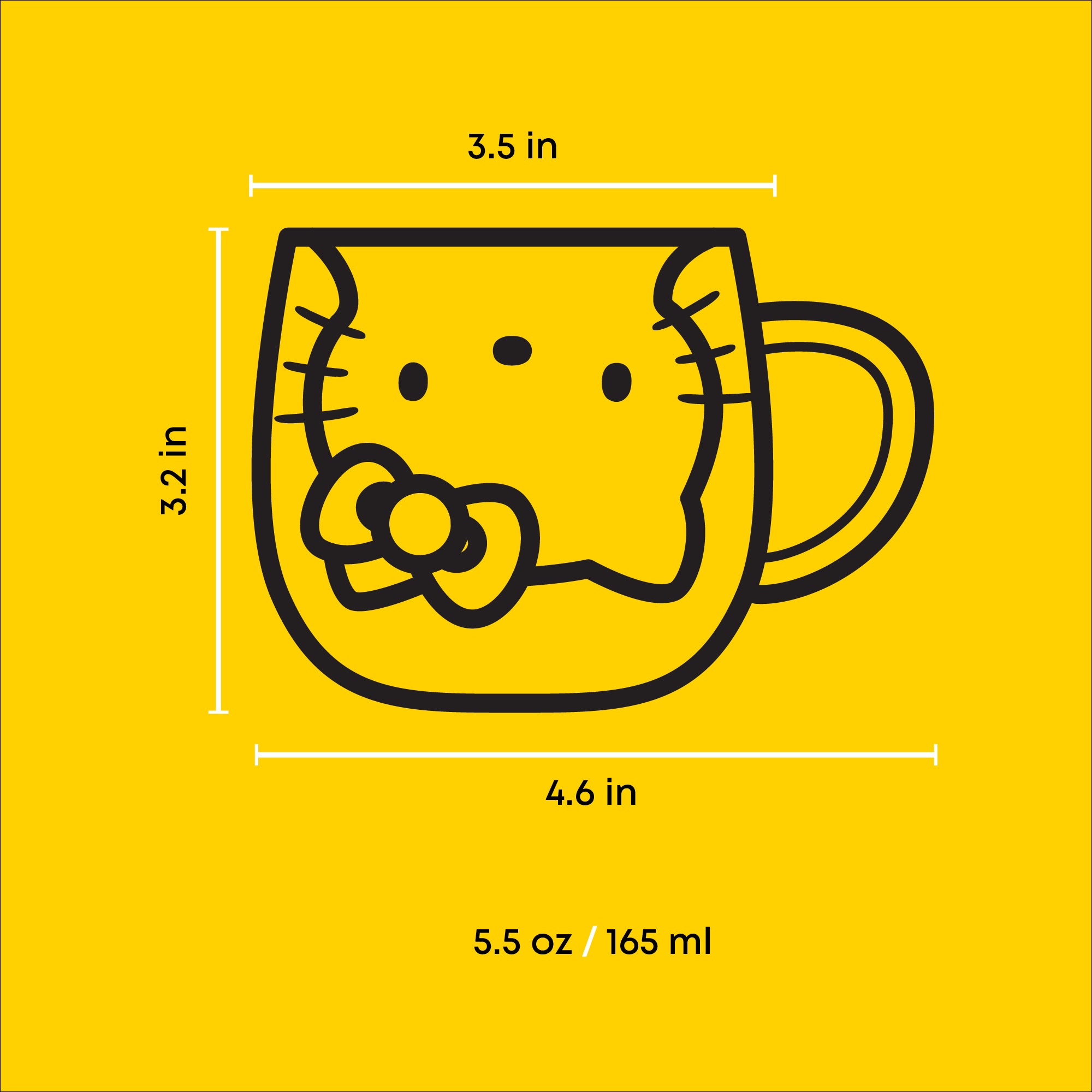 Hello Kitty® 3D Double Wall Espresso Glass