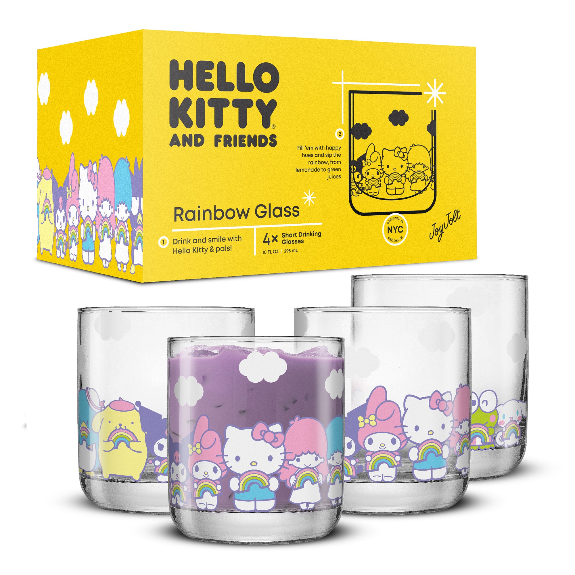 Hello Kitty® and Friends Rainbow Short Drinking Glasses