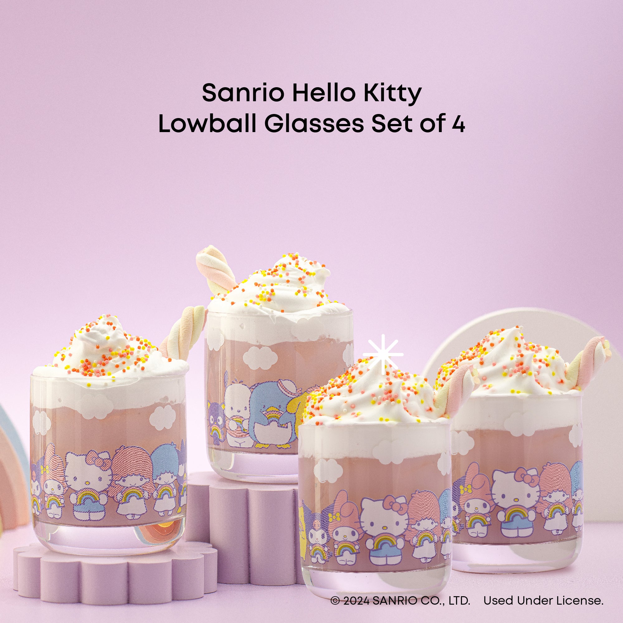 Hello Kitty® and Friends Rainbow Short Drinking Glasses