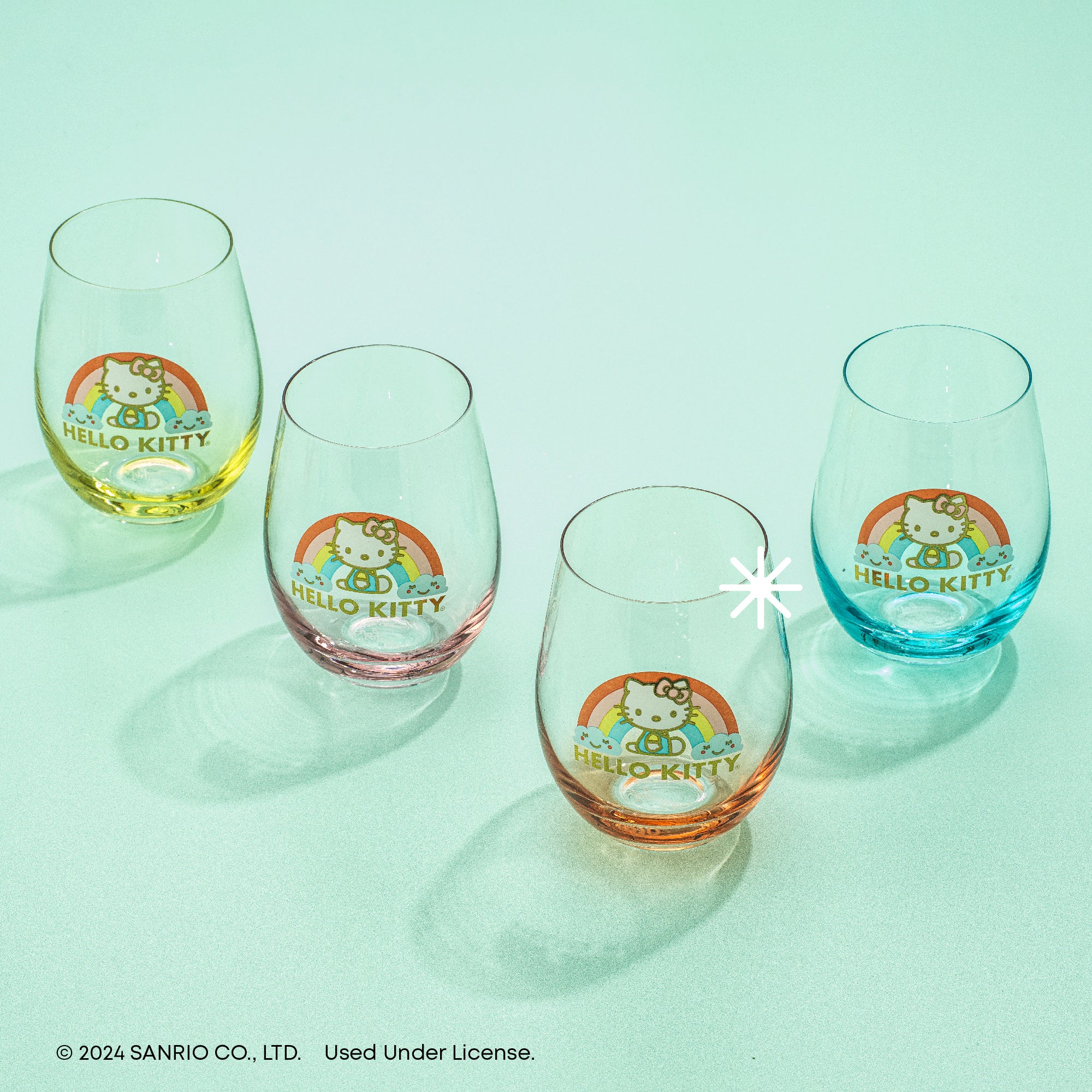 Hello Kitty® Sweet Rainbow Stemless Drinking Glasses