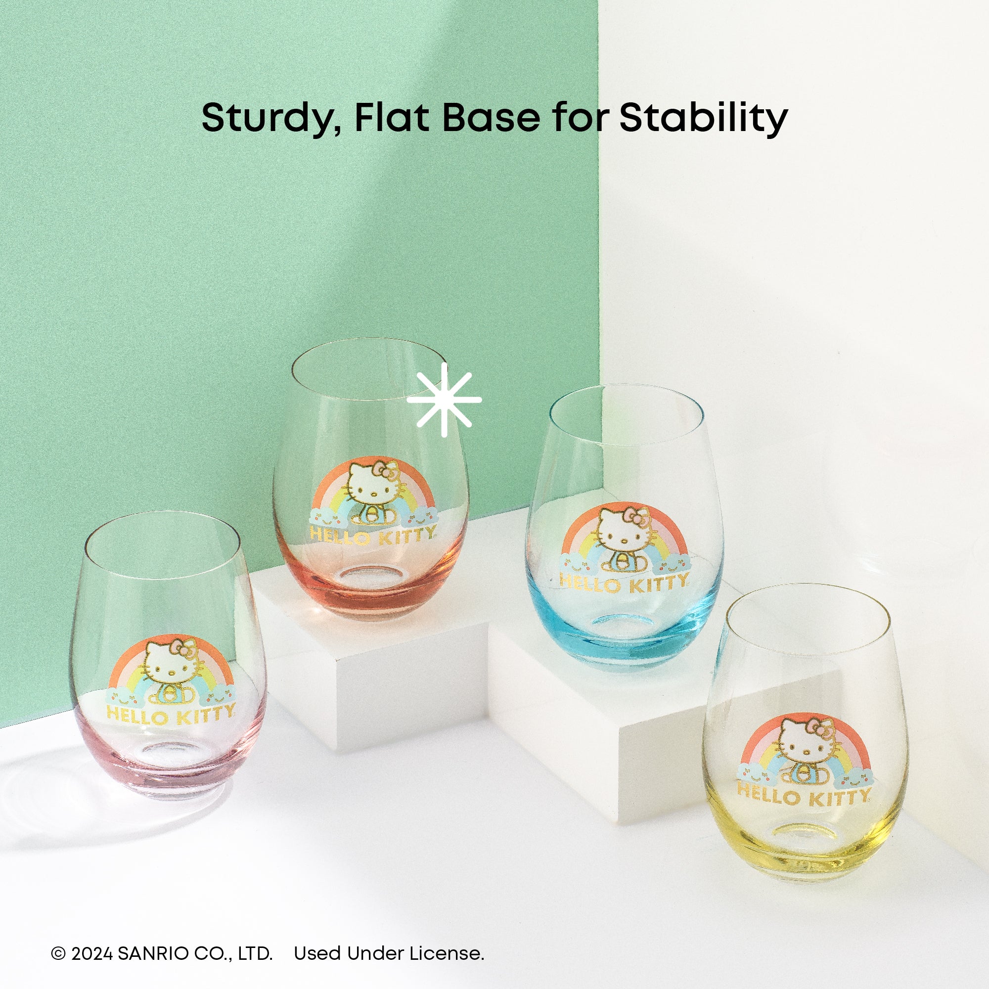 Hello Kitty® Sweet Rainbow Stemless Drinking Glasses