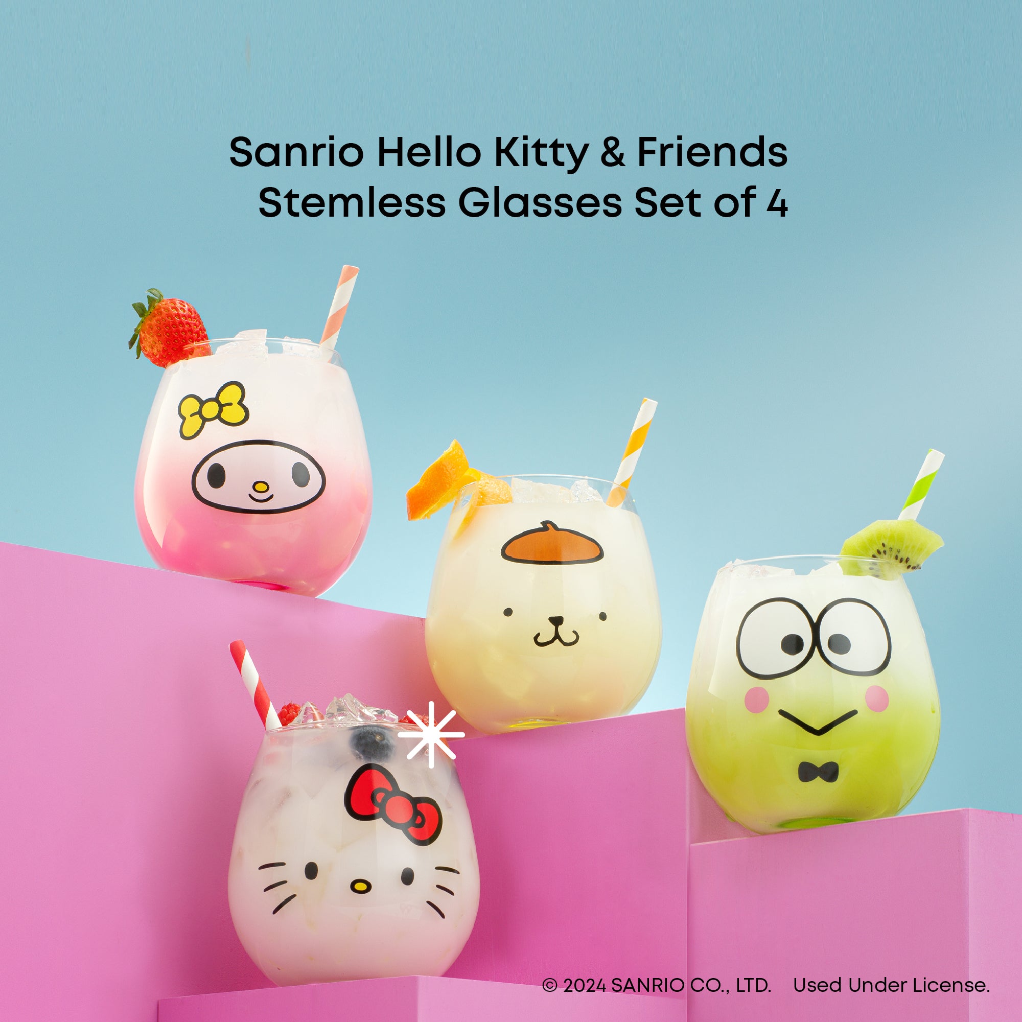 Hello Kitty® and Friends Hello Sippy Stemless Drinking Glasses