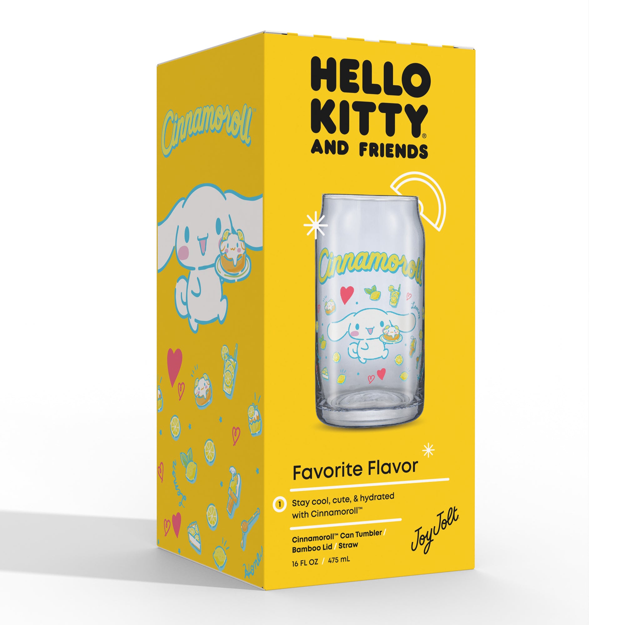 Hello Kitty® and Friends Favorite Flavor Cinnamoroll Glass Tumbler with Bamboo Lid and Straw