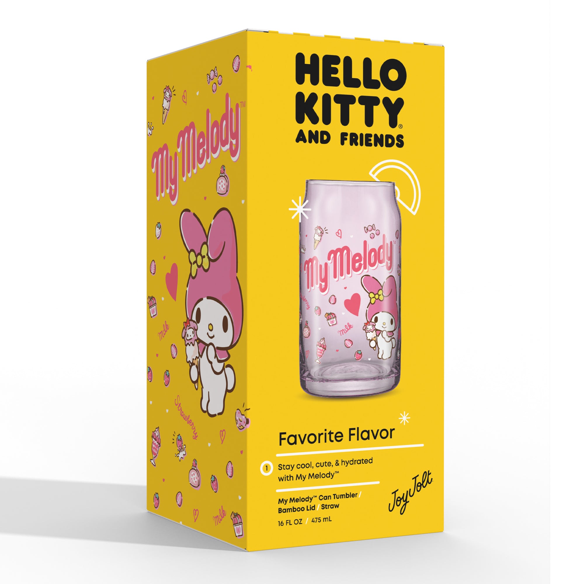 Hello Kitty® and Friends Favorite Flavor My Melody Glass Tumbler with Bamboo Lid and Straw