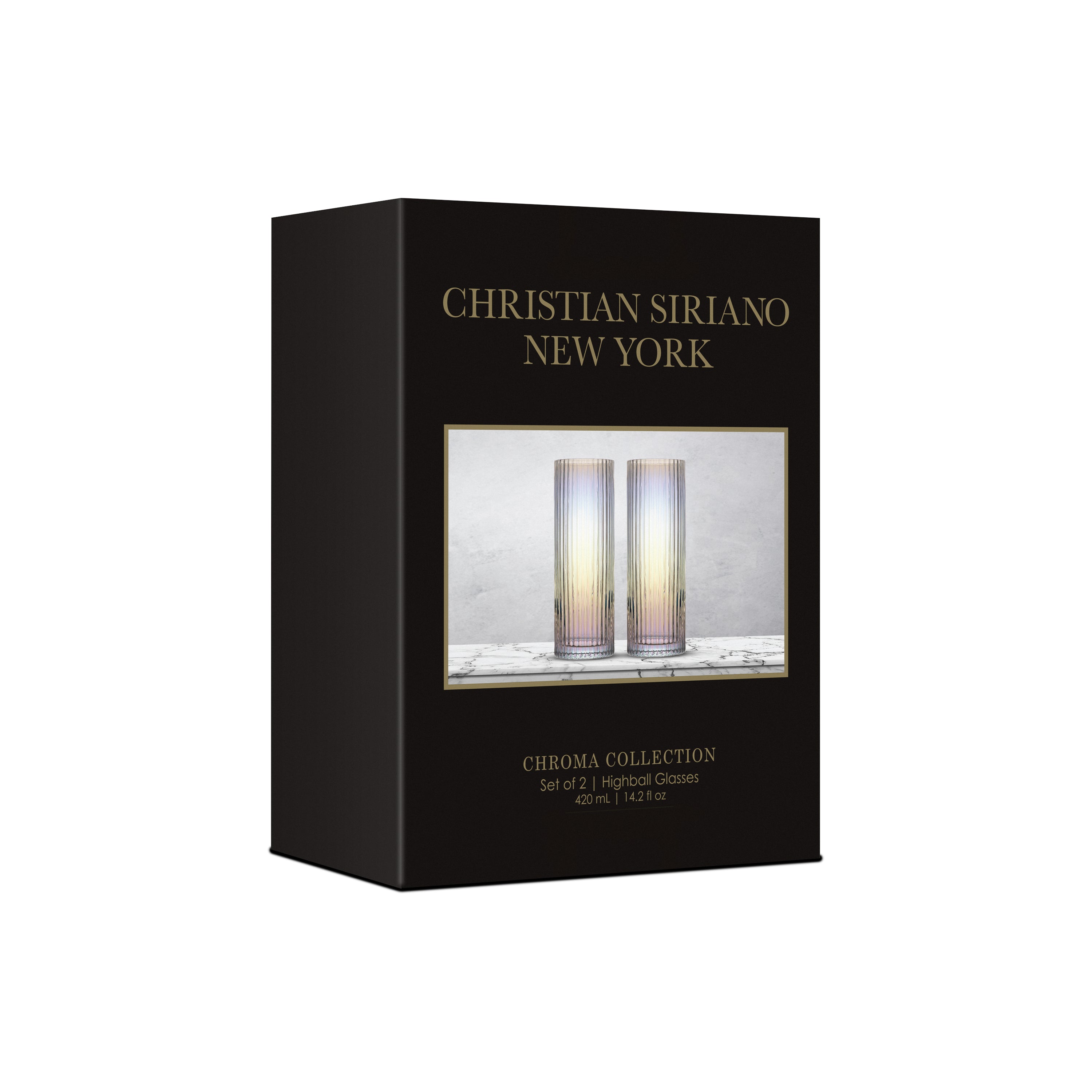 Christian Siriano New York Chroma Iridescent Highball Glass - 16.7 oz