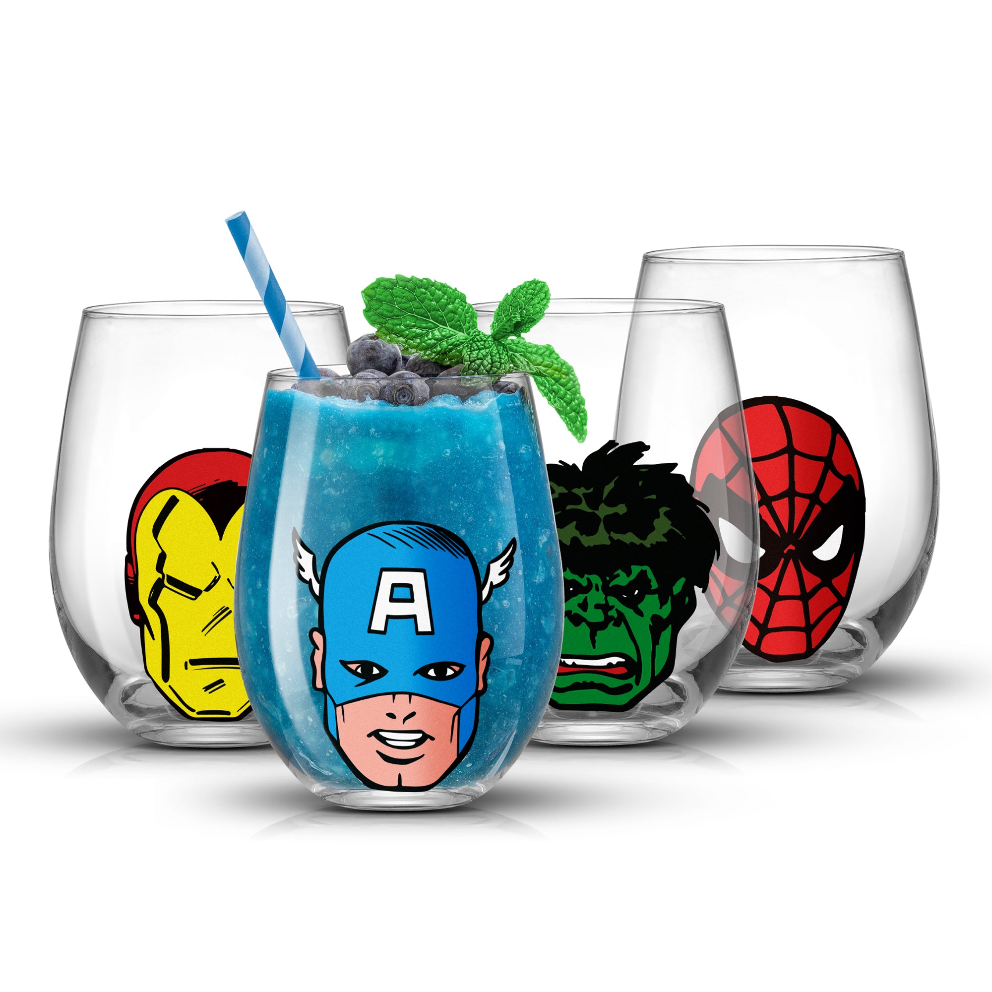 Marvel Heroes Stemless Drinking Glasses