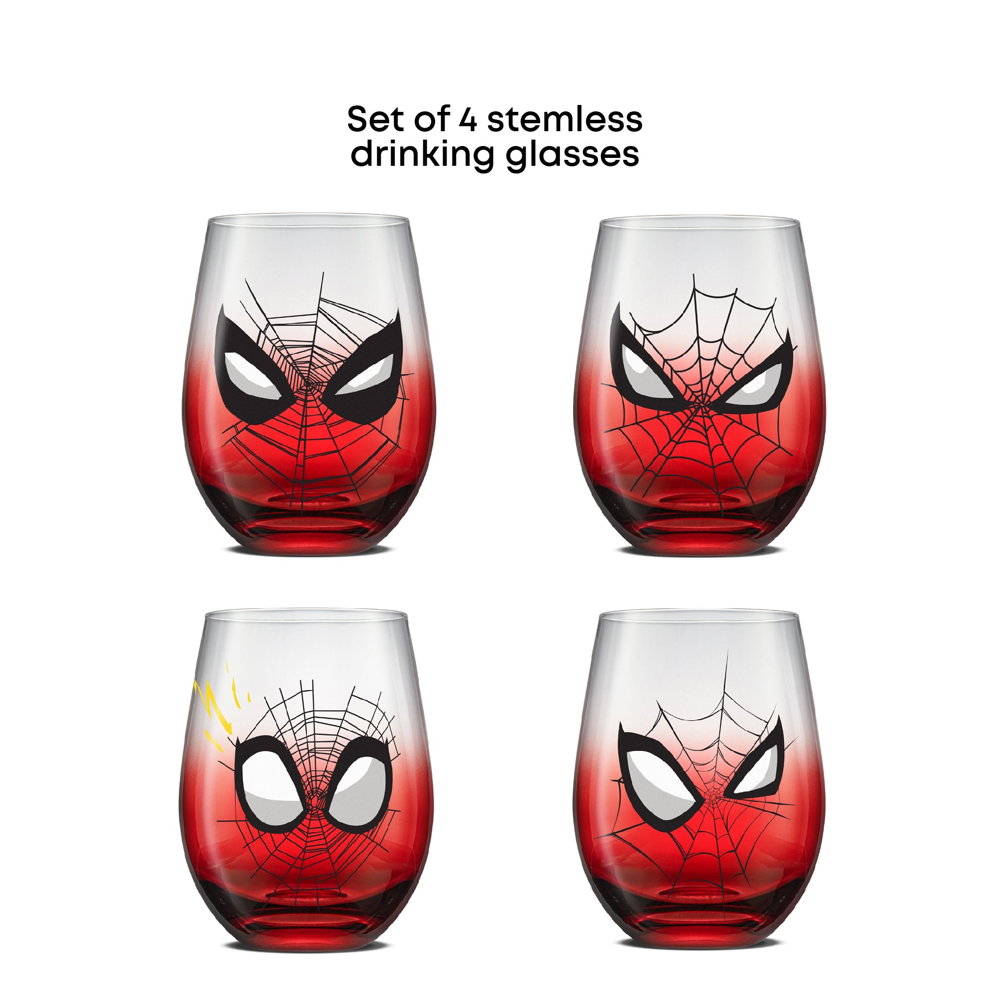 Marvel Spider-Man Spidey Sense Stemless Drinking Glasses