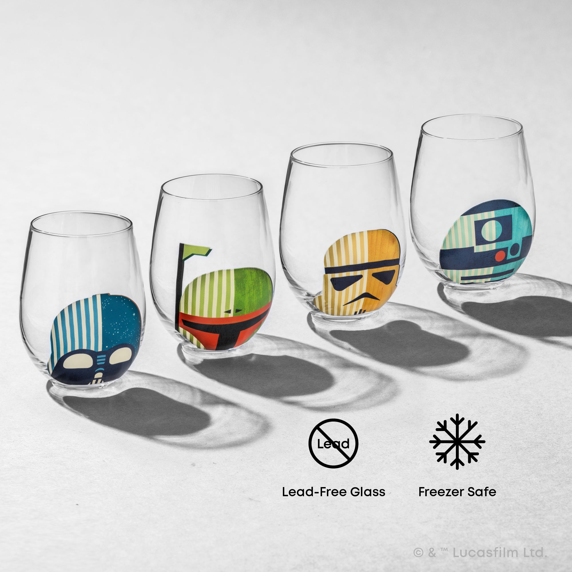 Star Wars™ Helmet Hues Stemless Drinking Glasses