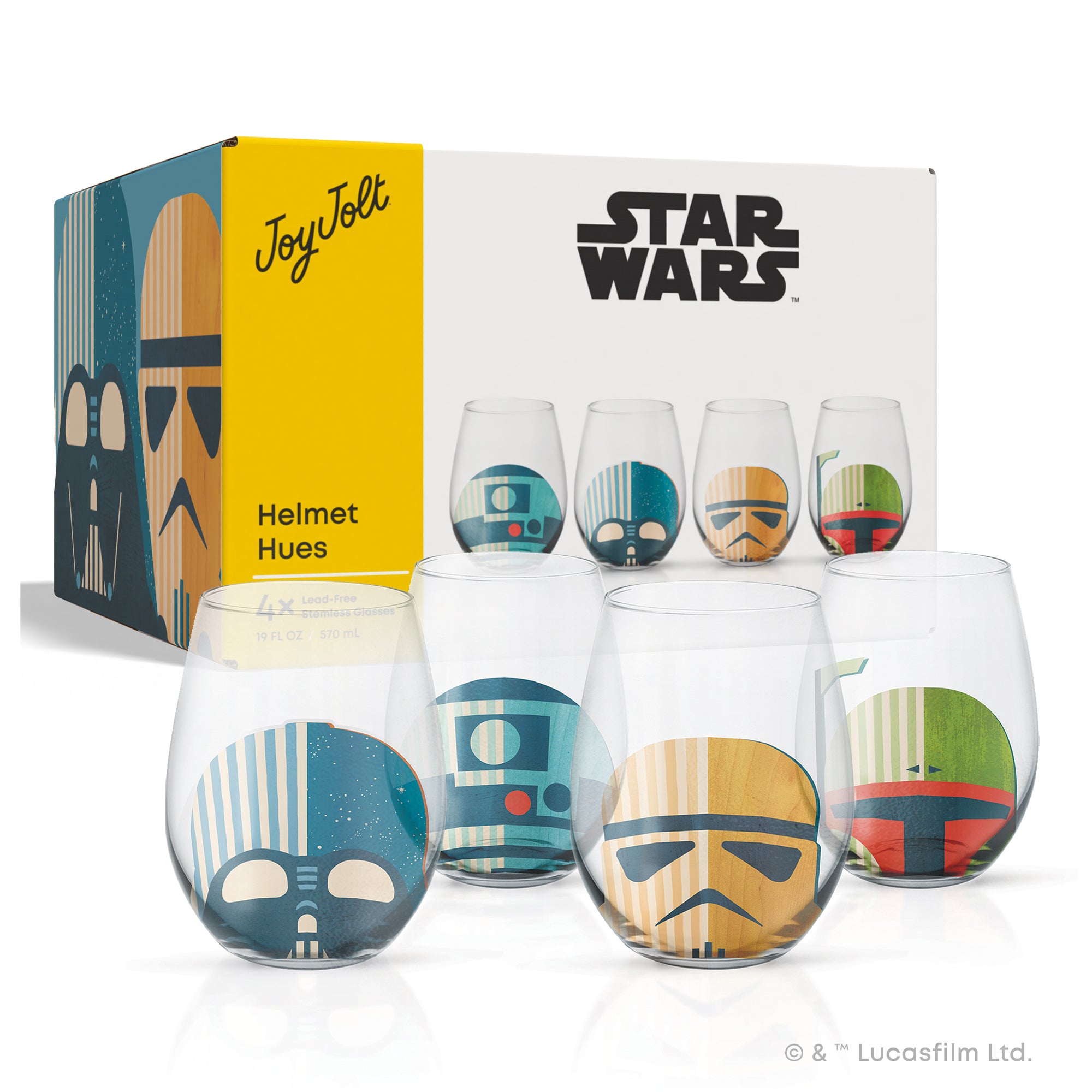 Star Wars™ Helmet Hues Stemless Drinking Glasses