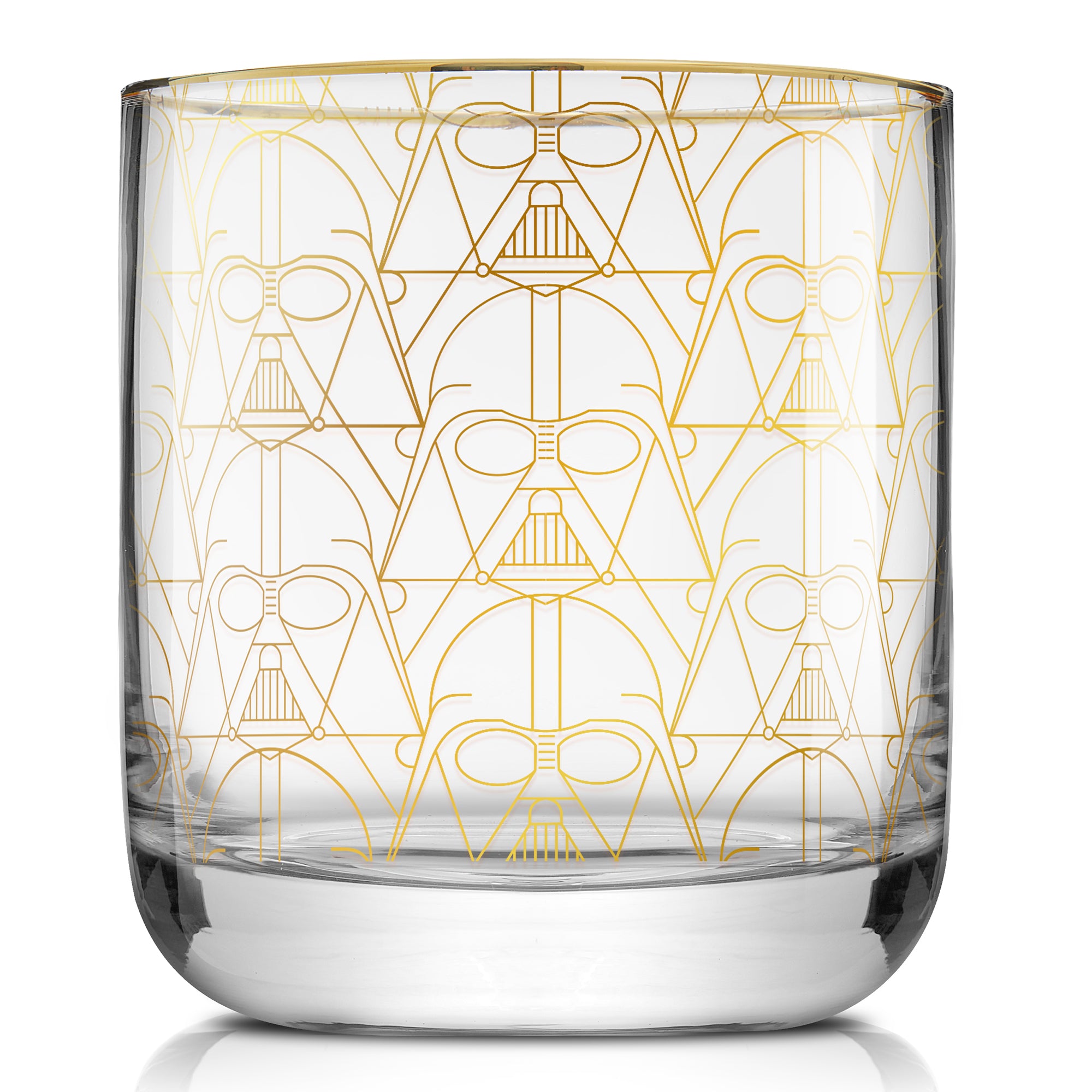 Star Wars Icon: Darth Vadar deco style double old fashion glass. 