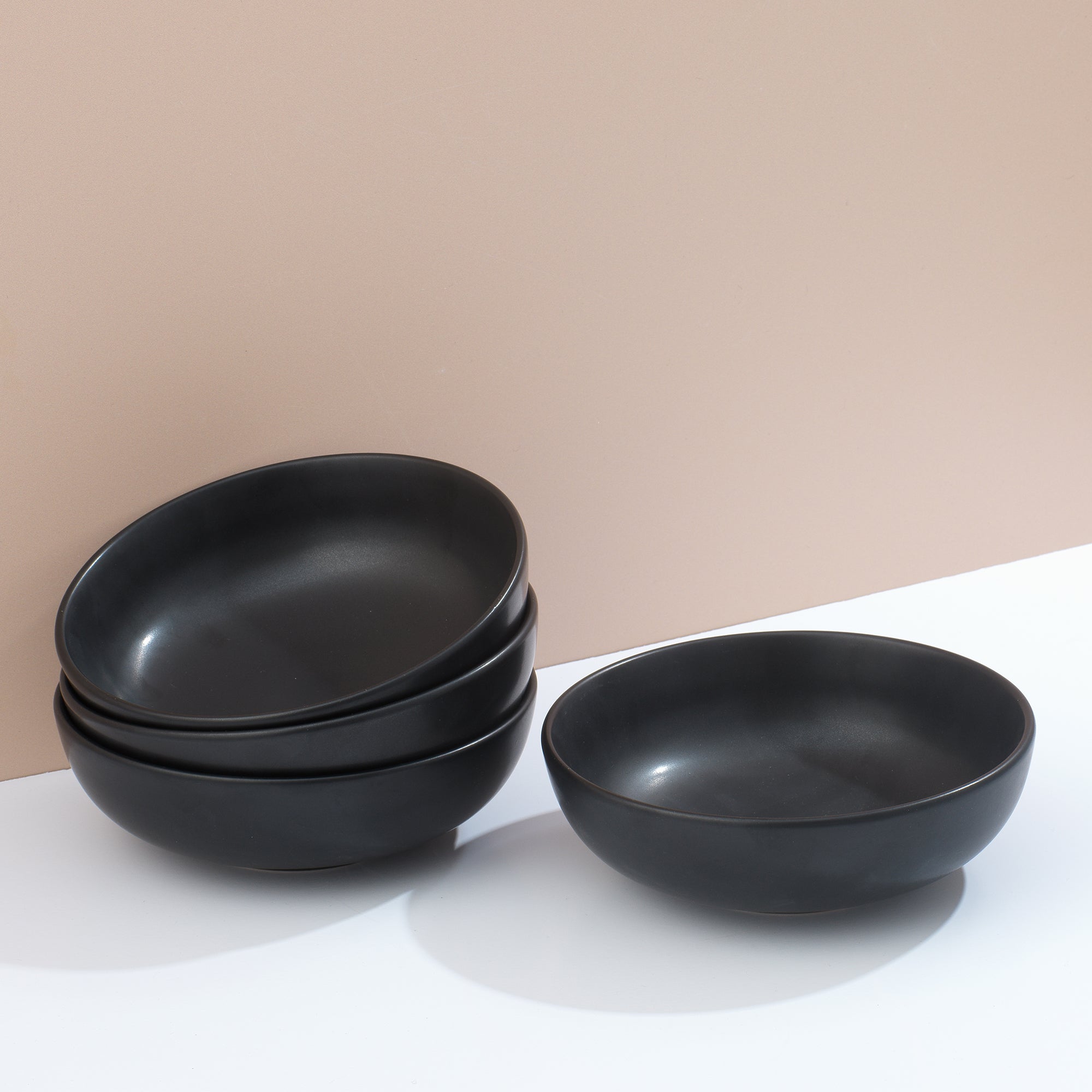 Mesa 4-Piece Stoneware Pasta Bowls Set