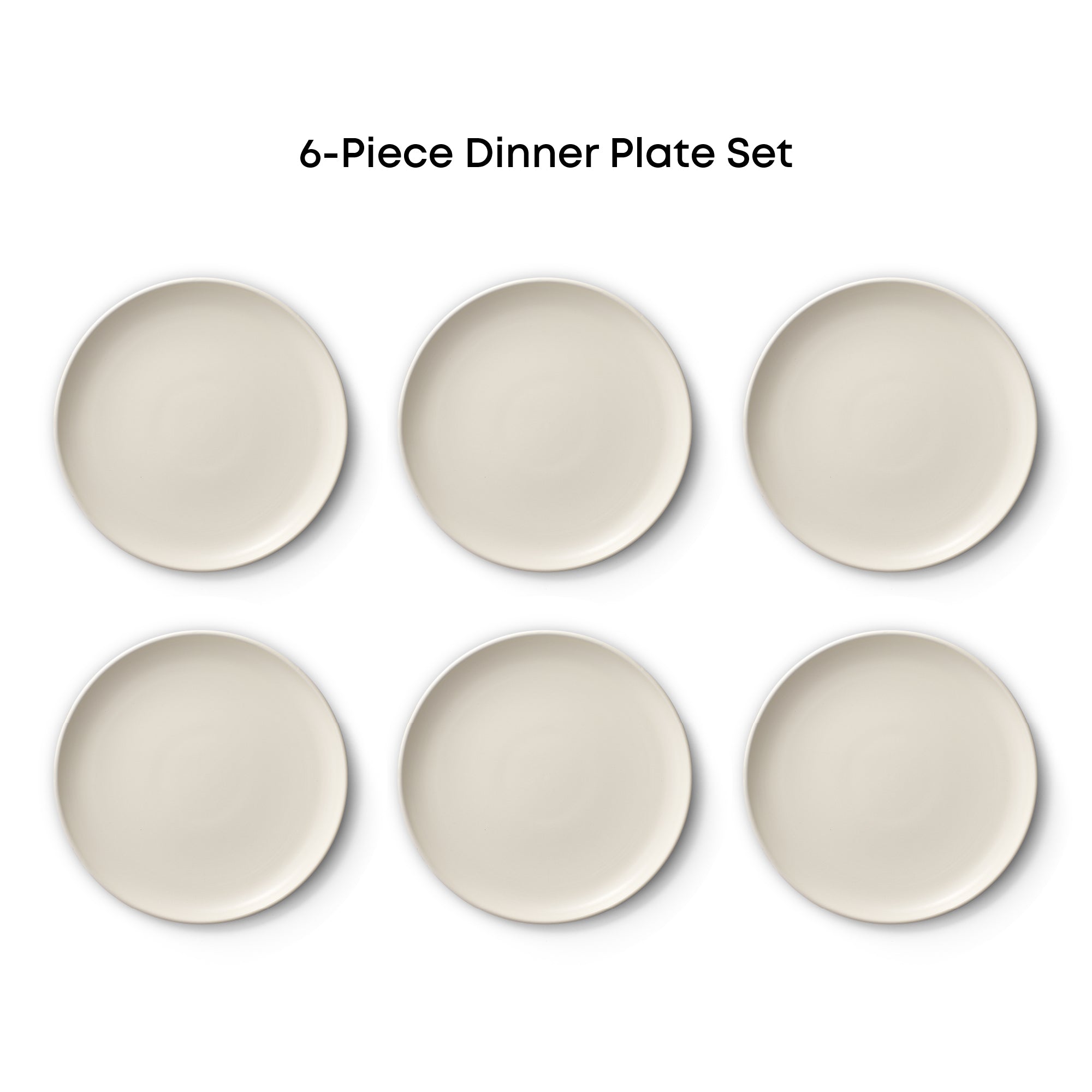 Mesa 6-Piece Stoneware Dinner Plates Set