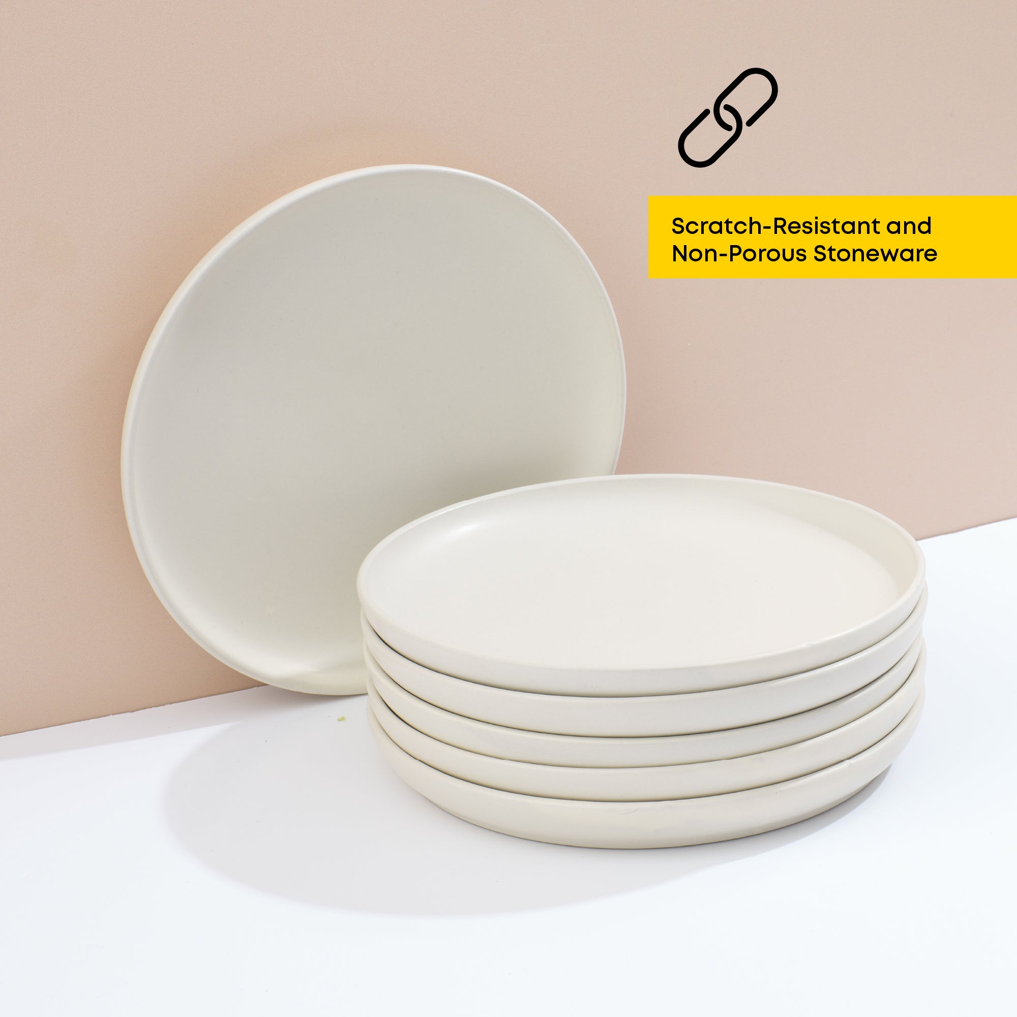 Mesa 6-Piece Stoneware Dinner Plates Set