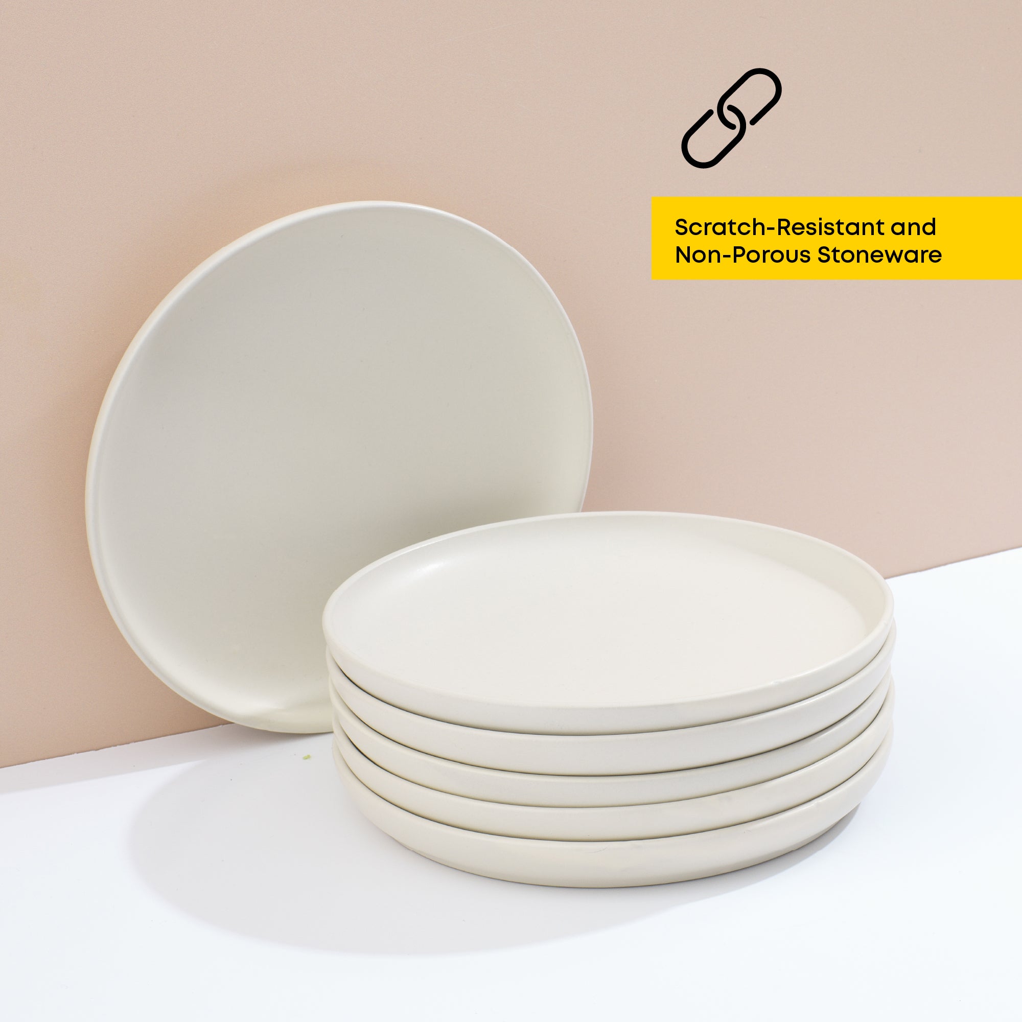 Mesa 6-Piece Stoneware Salad Plates Set