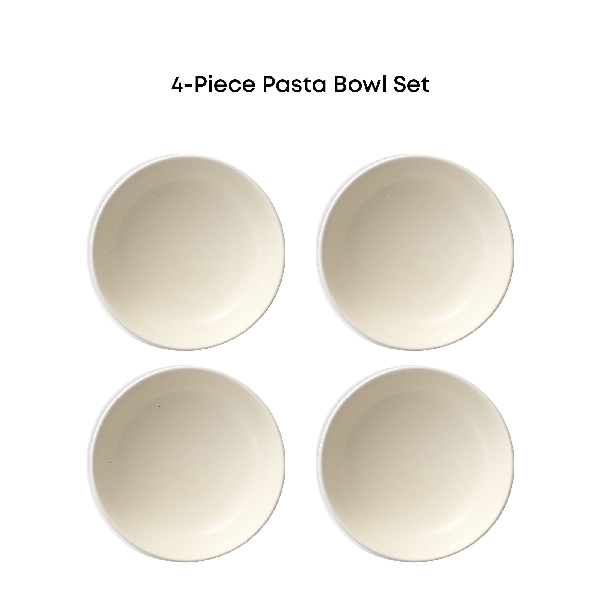 Mesa 4-Piece Stoneware Pasta Bowls Set