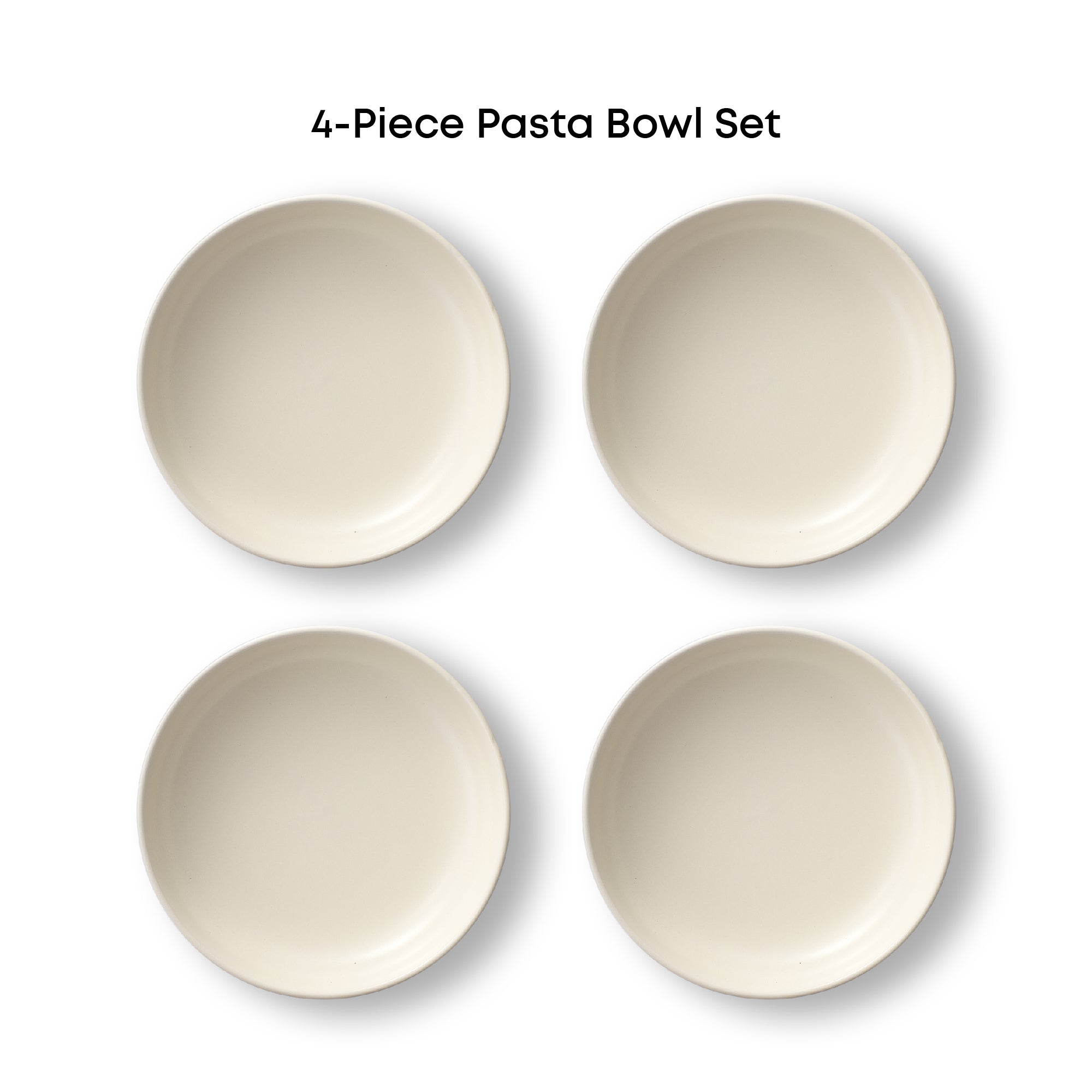 Mesa 4-Piece Stoneware Pasta Bowls Set