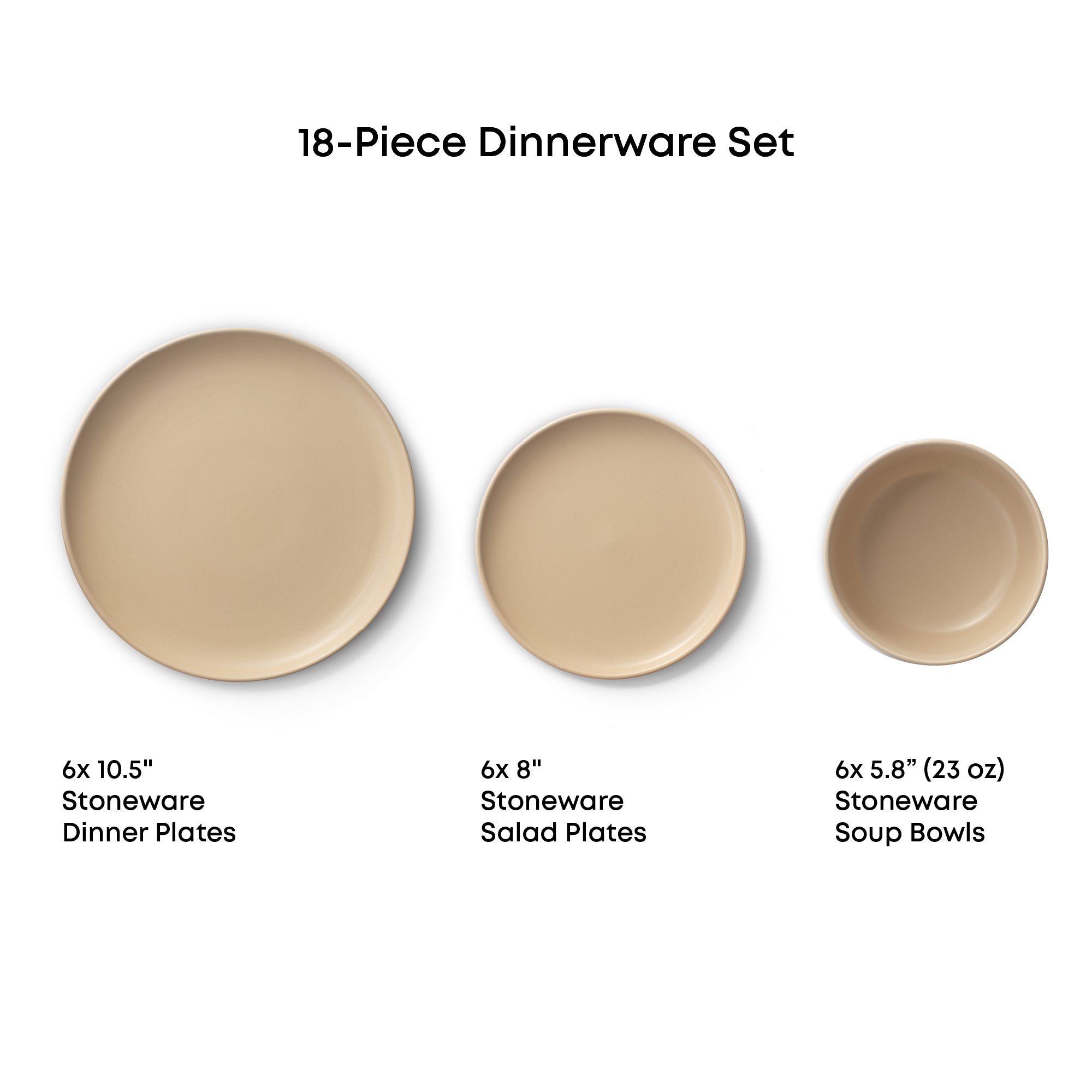 Mesa 18-Piece Stoneware Dinnerware Set