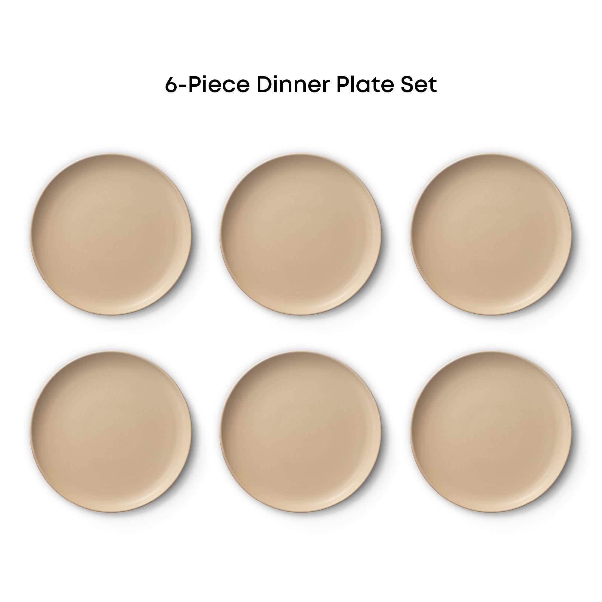 Mesa 6-Piece Stoneware Dinner Plates Set