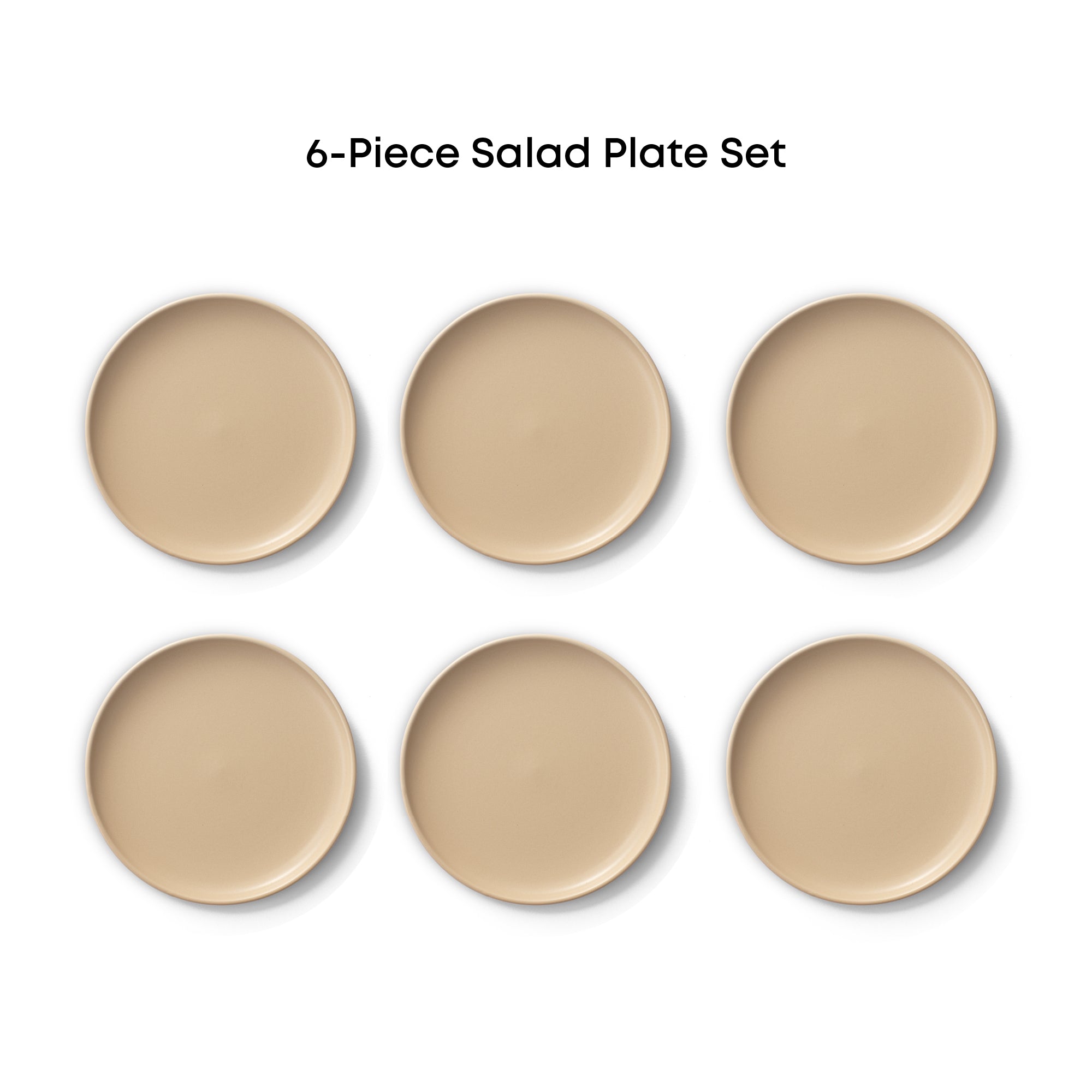 Mesa 6-Piece Stoneware Salad Plates Set