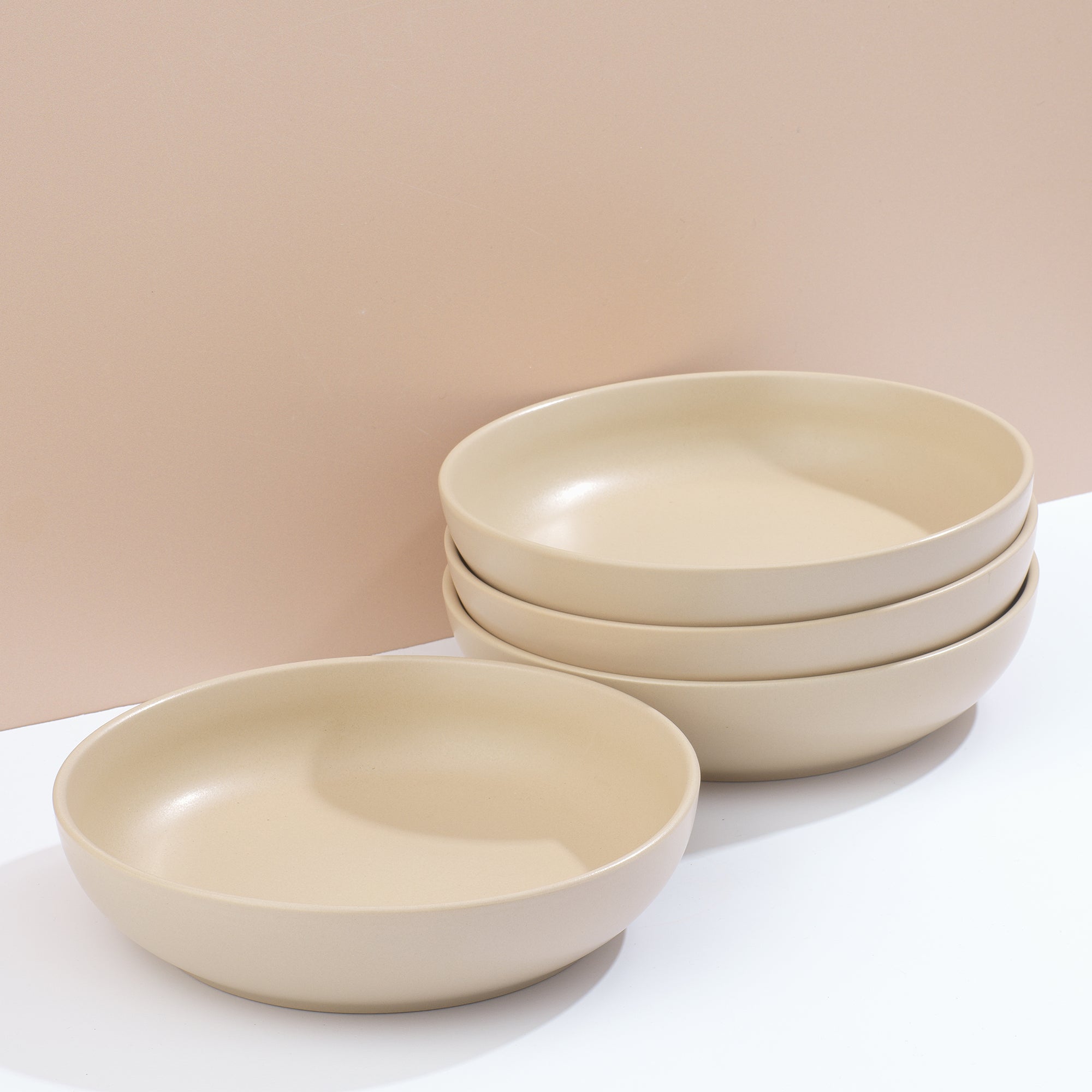 Mesa 4-Piece Stoneware Pasta Bowls Set