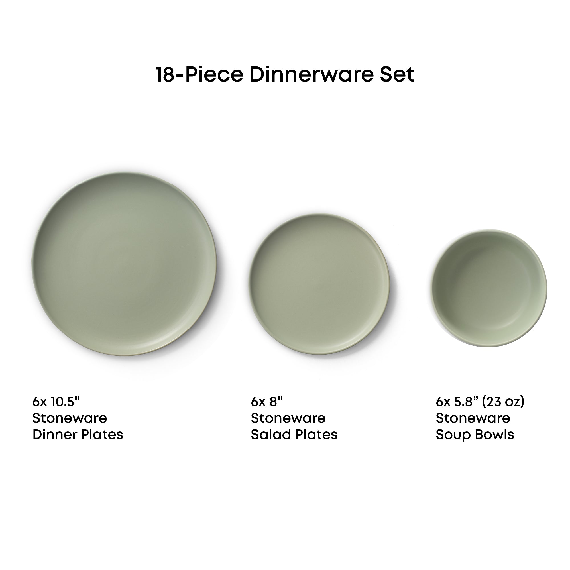 Mesa 18-Piece Stoneware Dinnerware Set