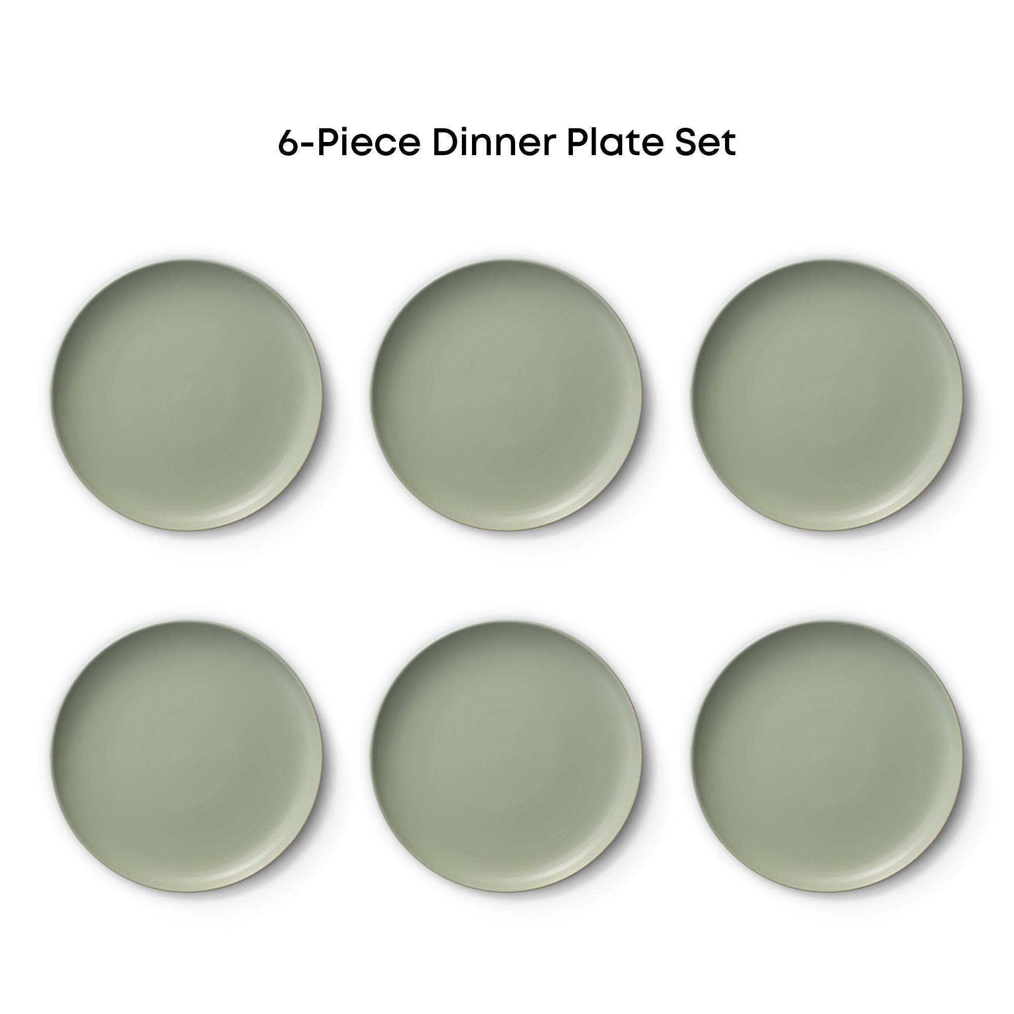 Mesa 6-Piece Stoneware Dinner Plates Set