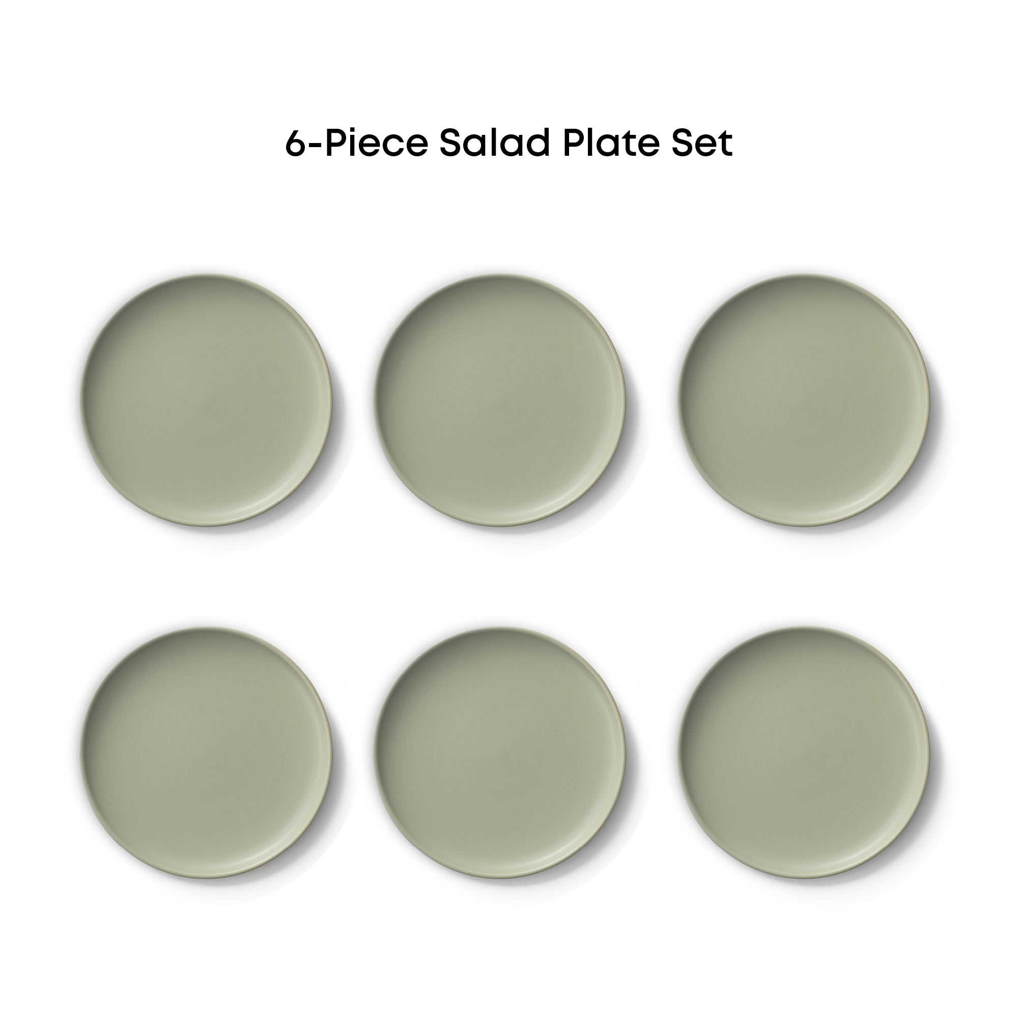 Mesa 6-Piece Stoneware Salad Plates Set