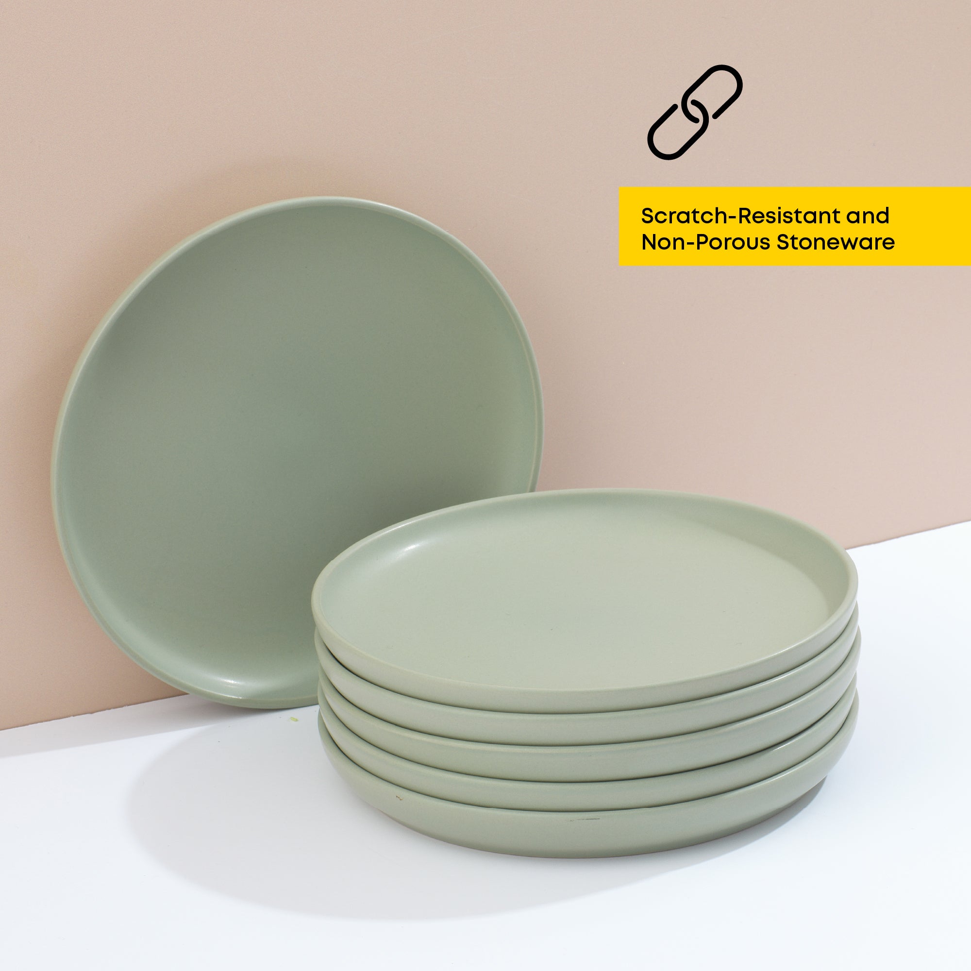 Mesa 6-Piece Stoneware Salad Plates Set