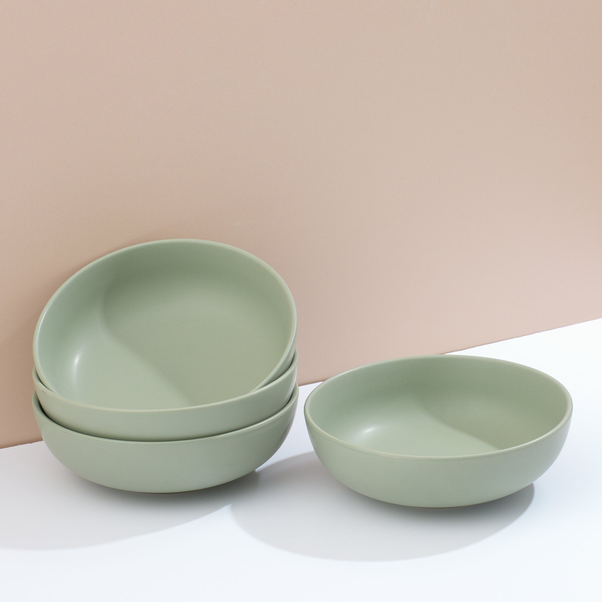 Mesa 4-Piece Stoneware Pasta Bowls Set