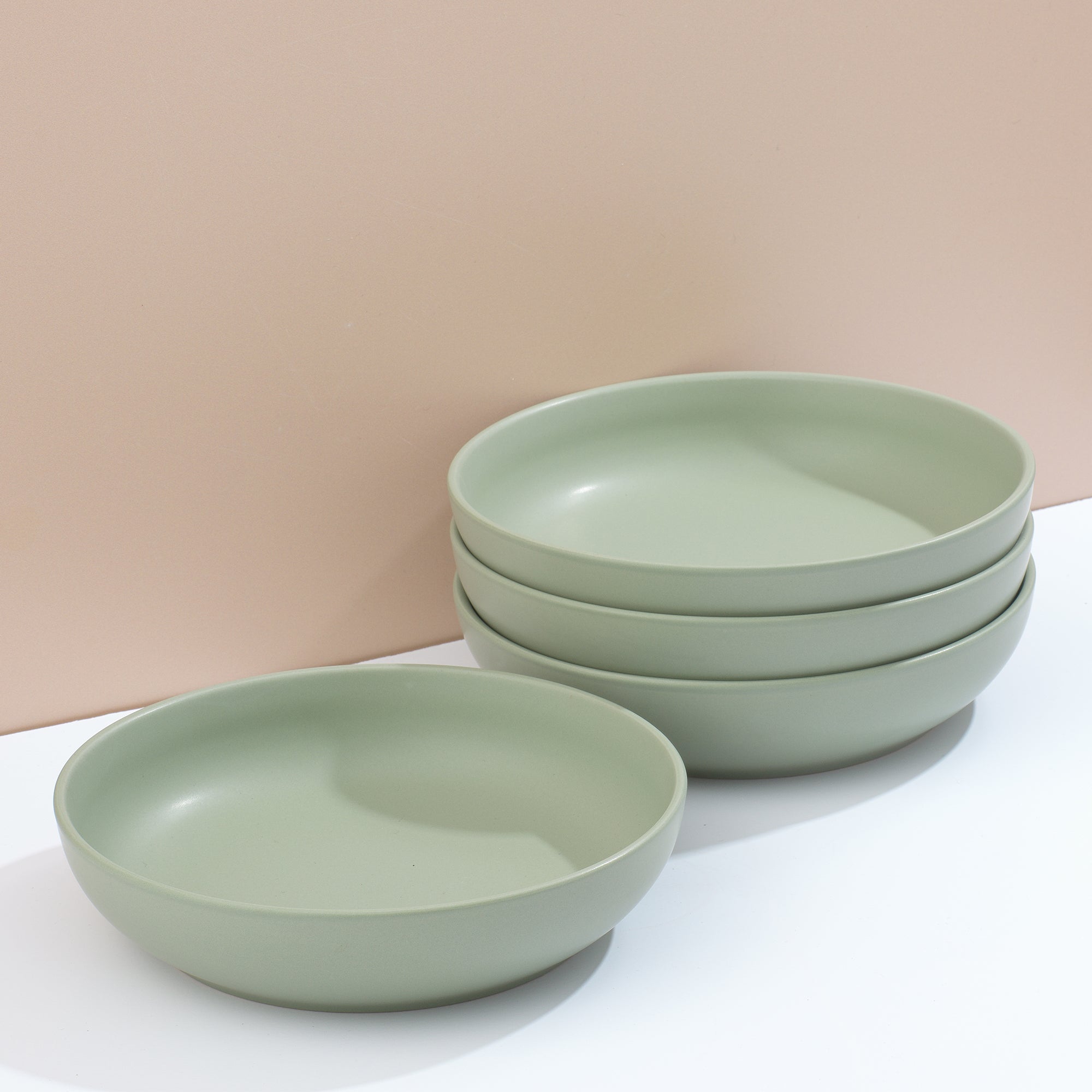 Mesa 4-Piece Stoneware Pasta Bowls Set