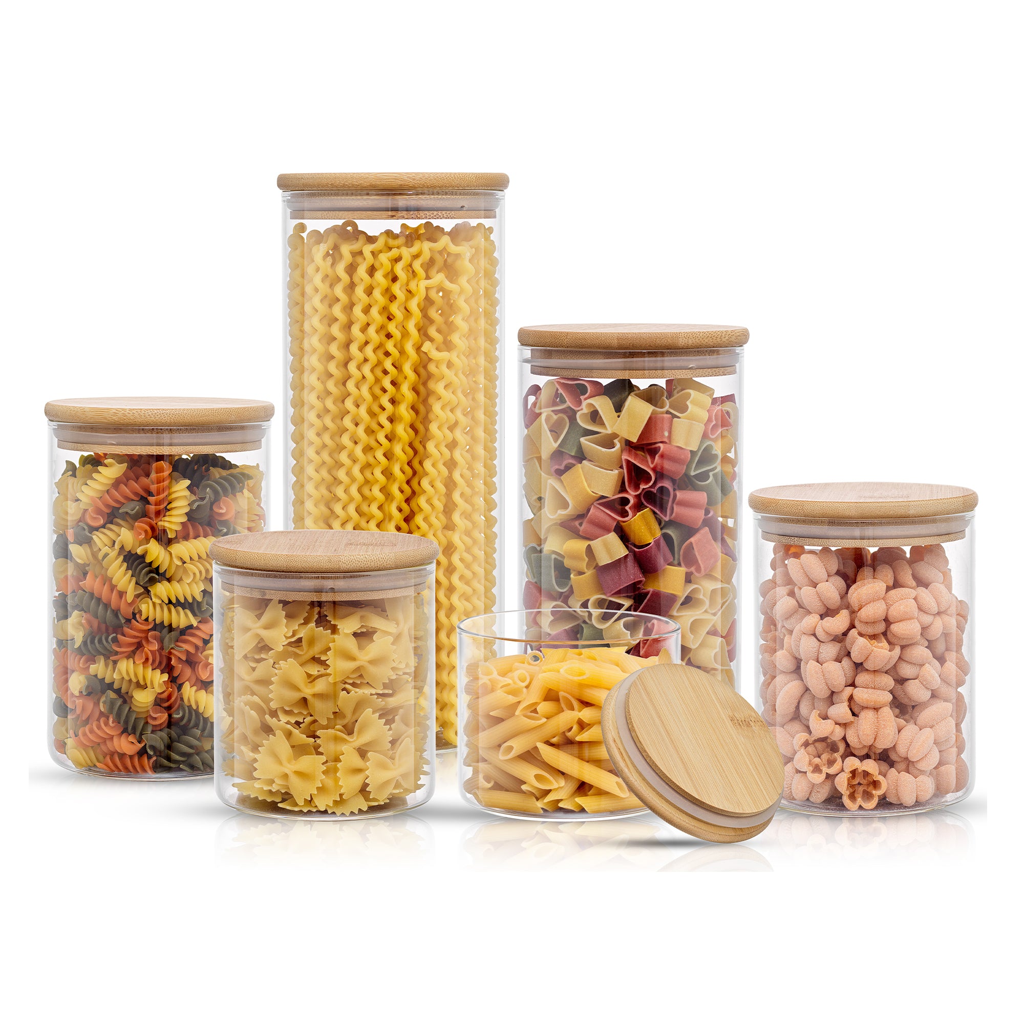 Storage Jars with Airtight Lids Set