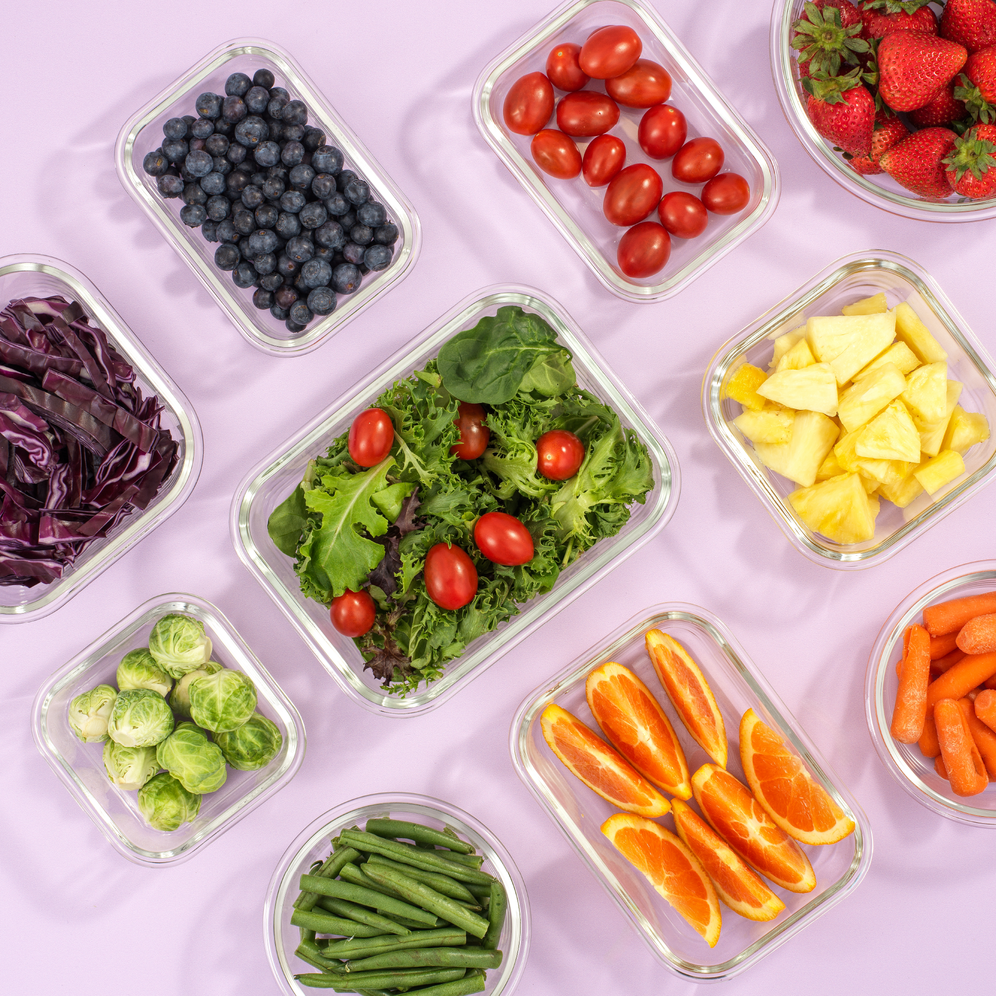 JoyFul 12 Glass Storage Containers with Leakproof Lids Set