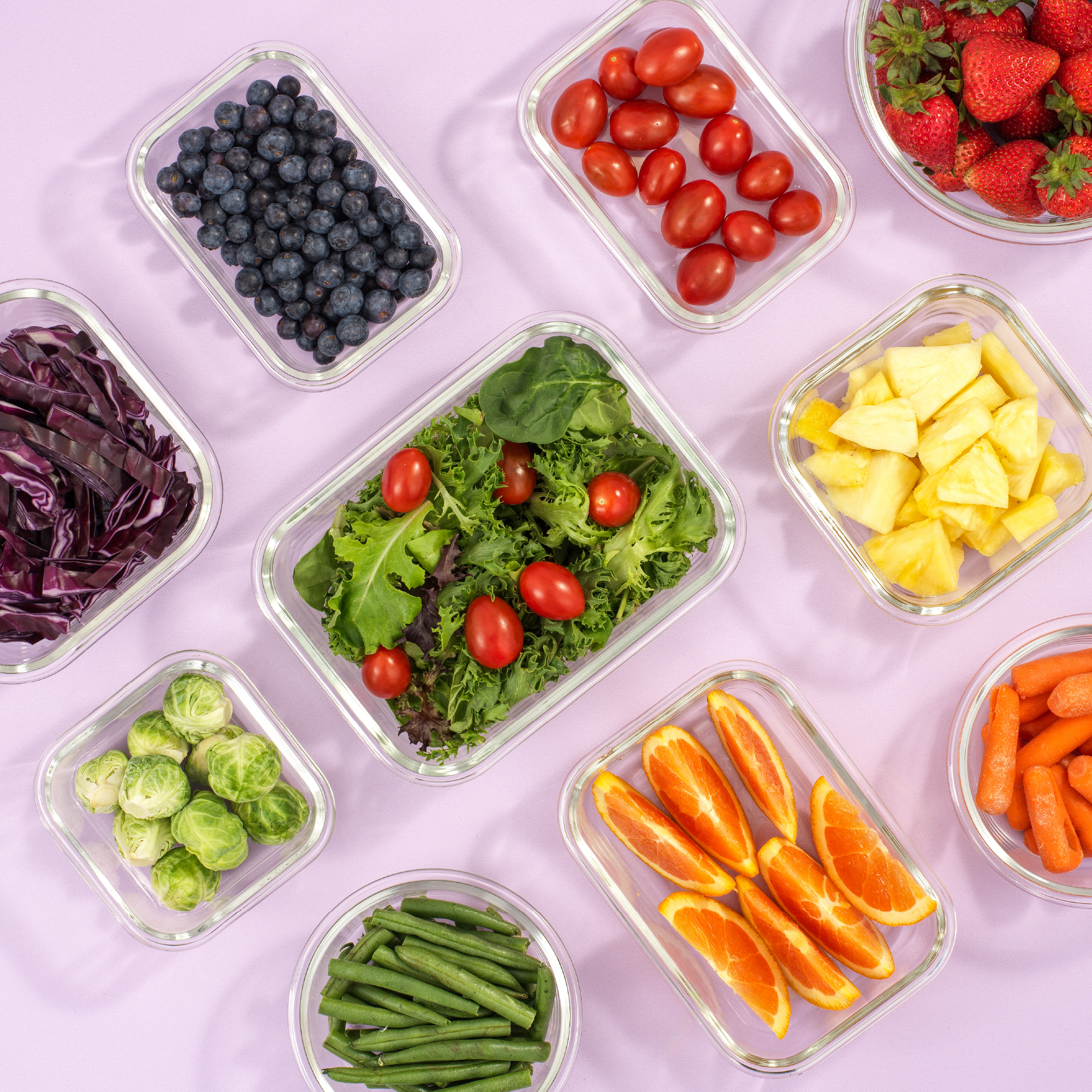 JoyFul 12 Glass Storage Containers with Leakproof Lids Set