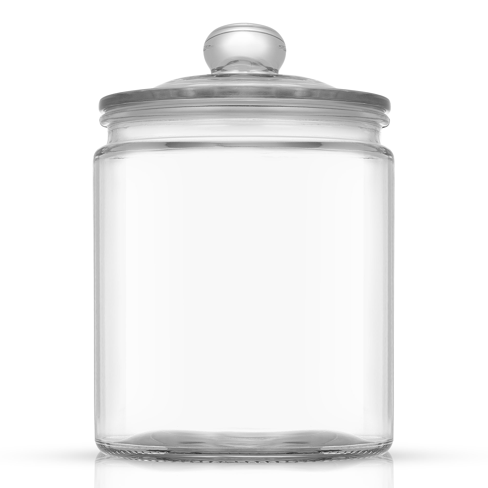 JoyFul Round Glass Cookie Jar with Airtight Lids