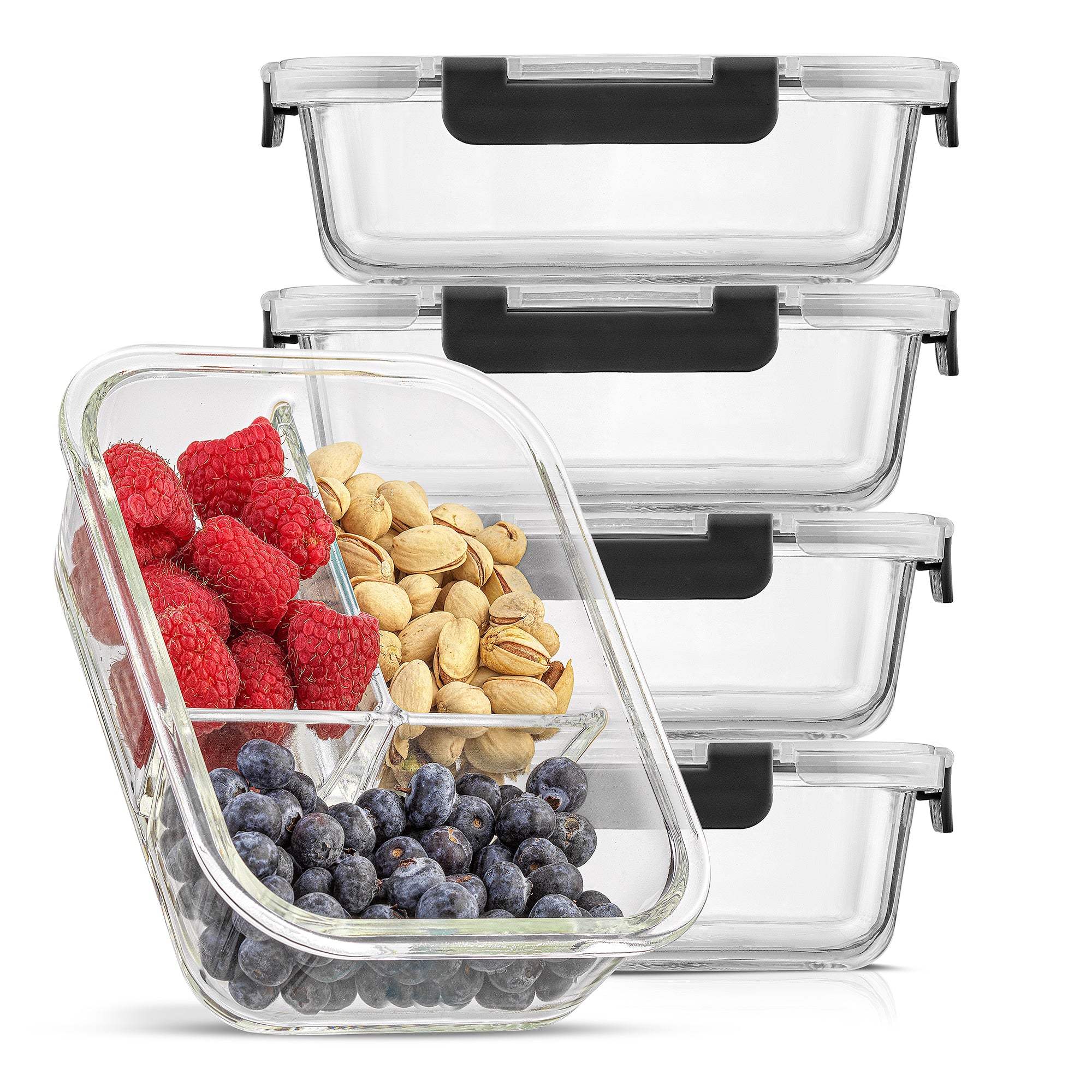 JoyJolt 3-Sectional Meal Prep Food Storage Containers