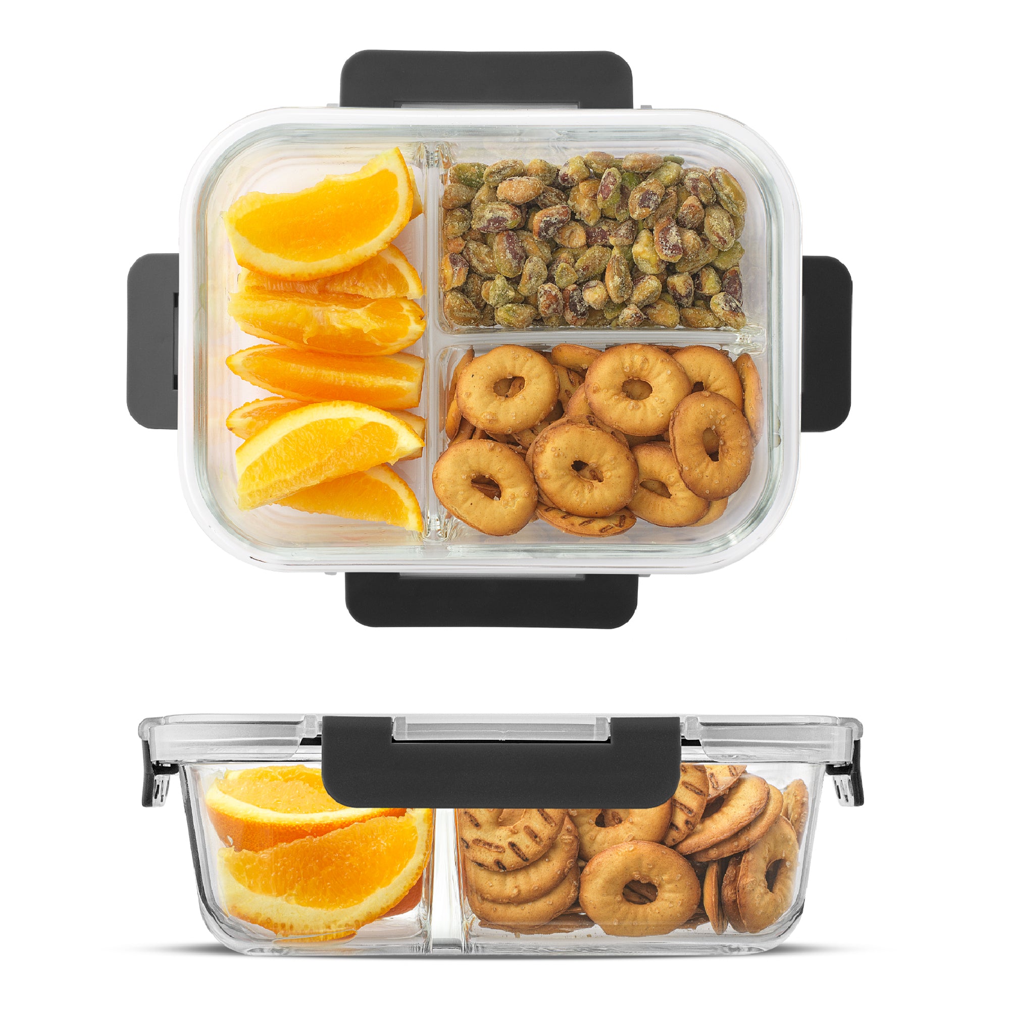 JoyJolt 3-Sectional Meal Prep Food Storage Containers