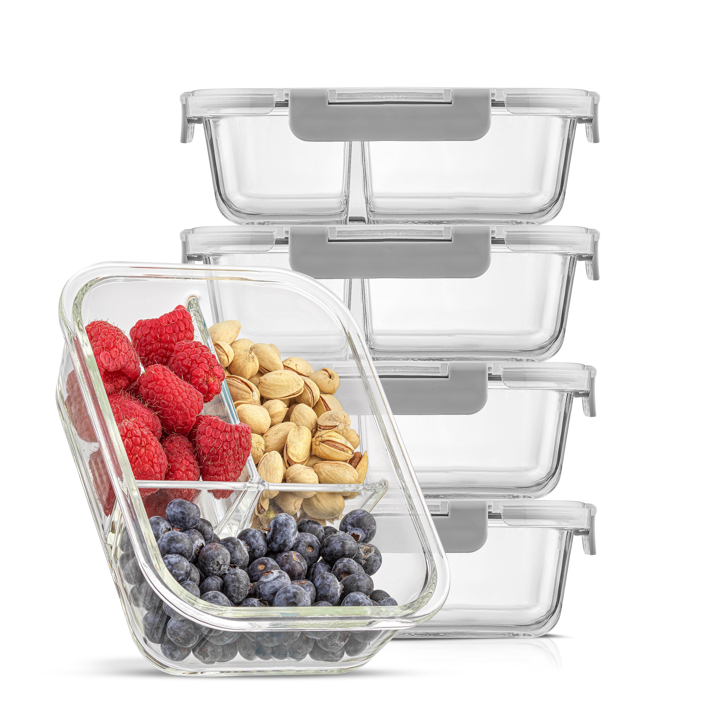 JoyJolt 3-Sectional Meal Prep Food Storage Containers