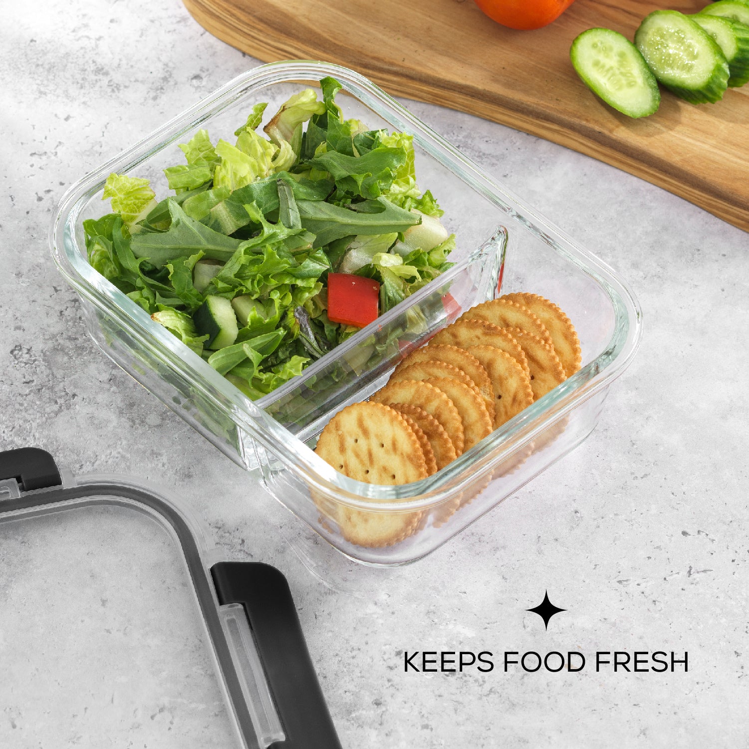 JoyJolt 2-Sectional Meal Prep Food Storage Containers