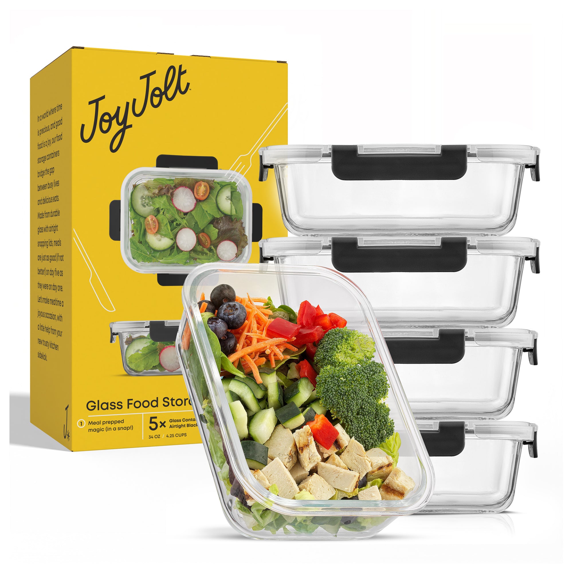 JoyJolt Meal Prep Food Storage Containers Set