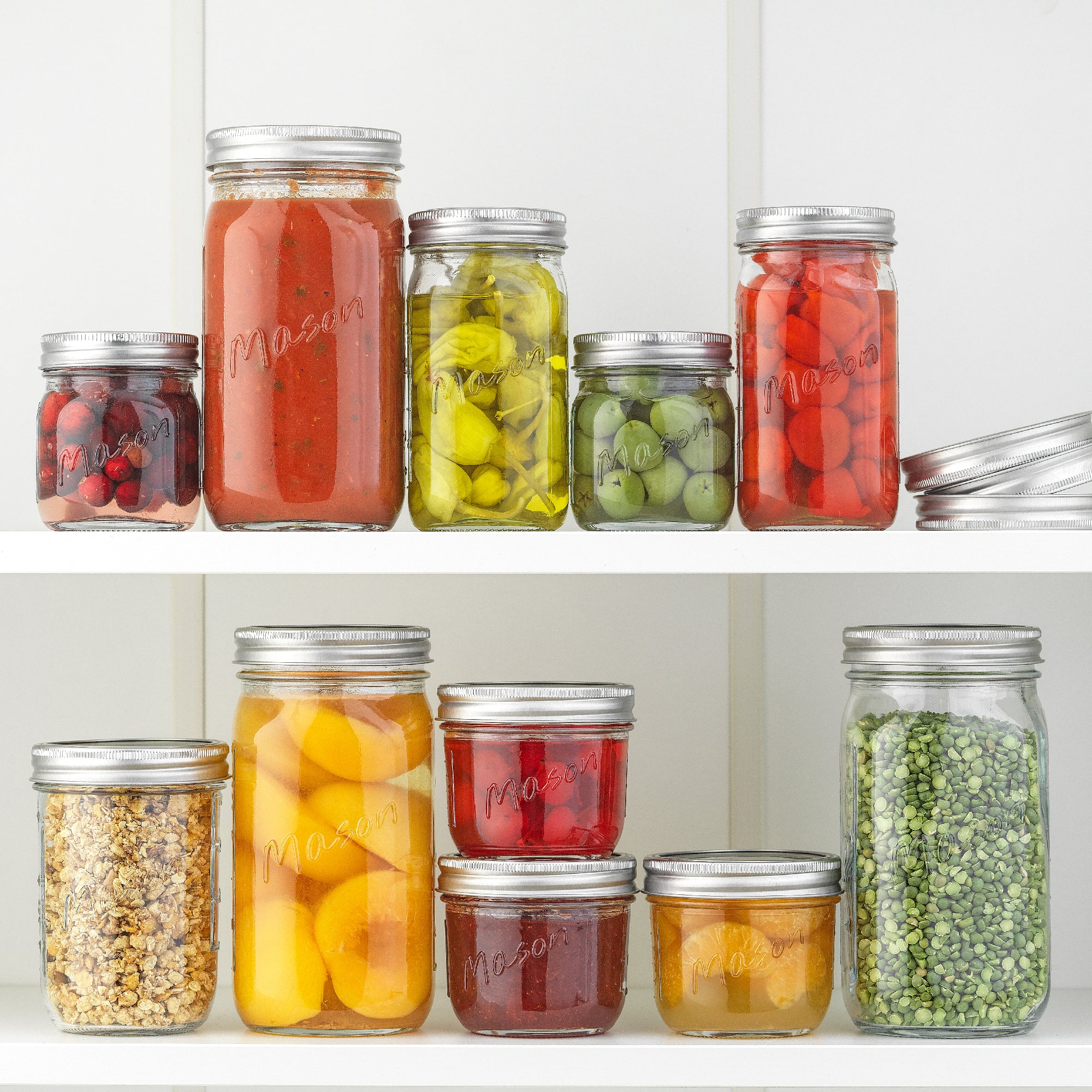 JoyJolt Mason Jars with Airtight Lids, Labels and Measures