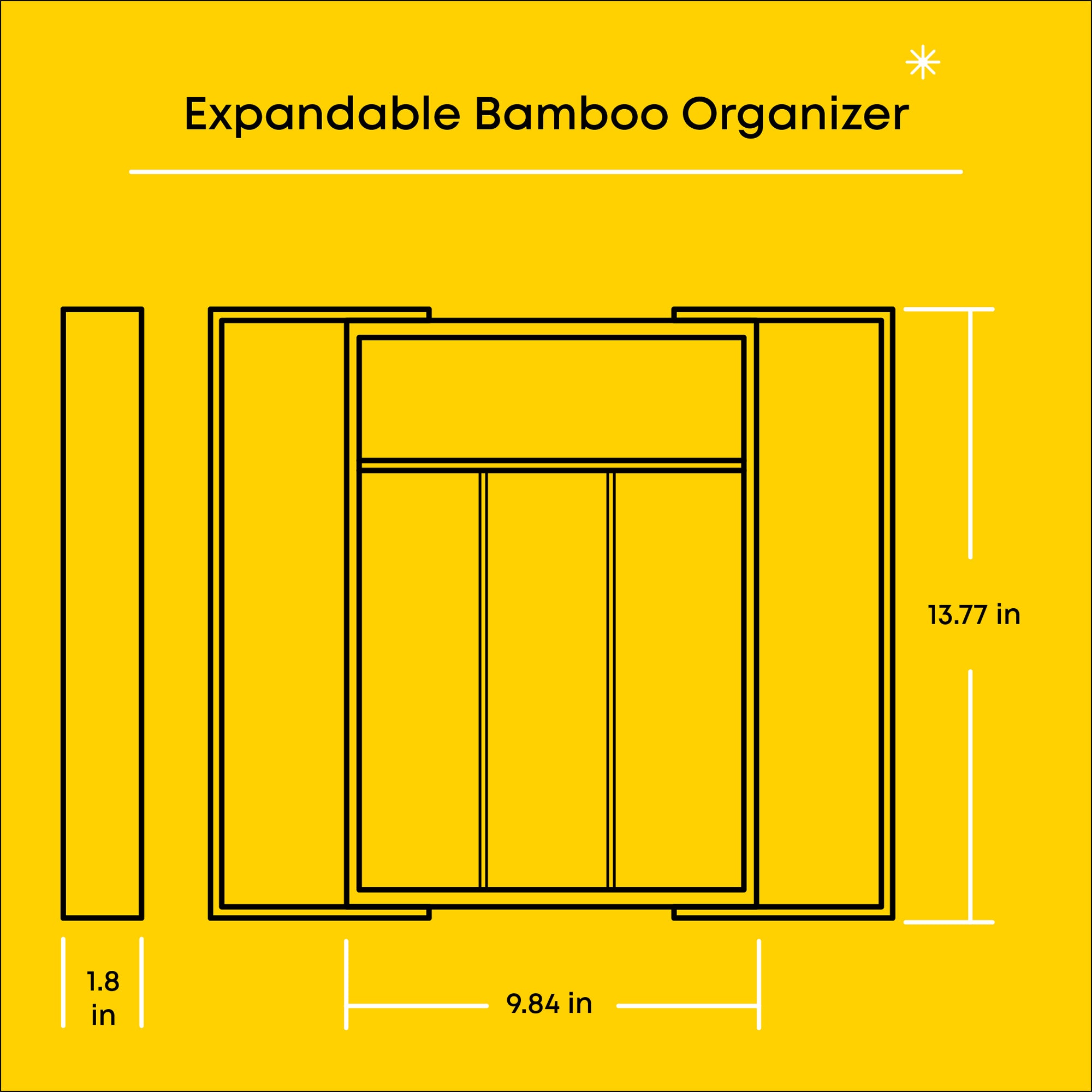 Expandable Bamboo Drawer Organizer