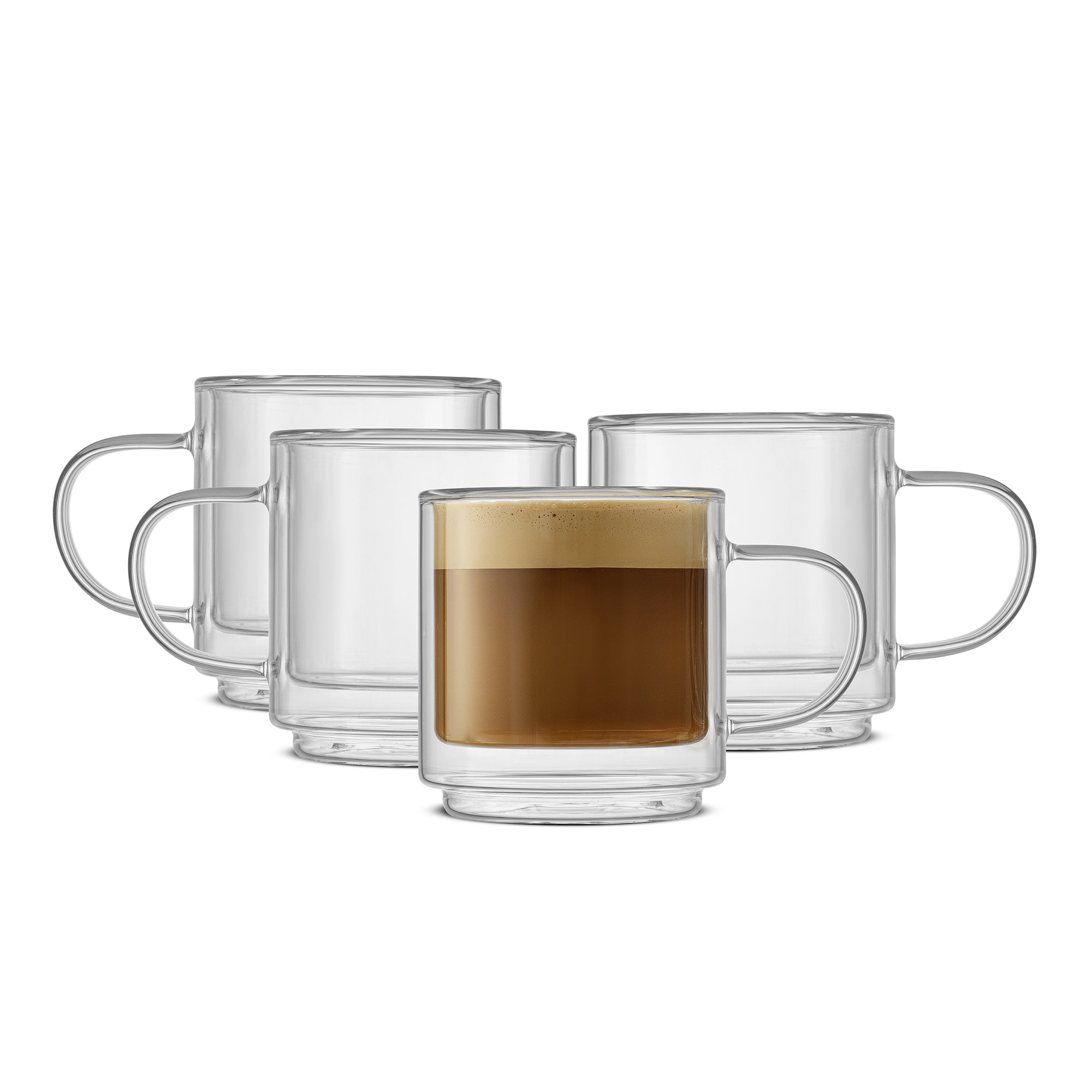 Haven Stackable Double Wall Glass Mugs