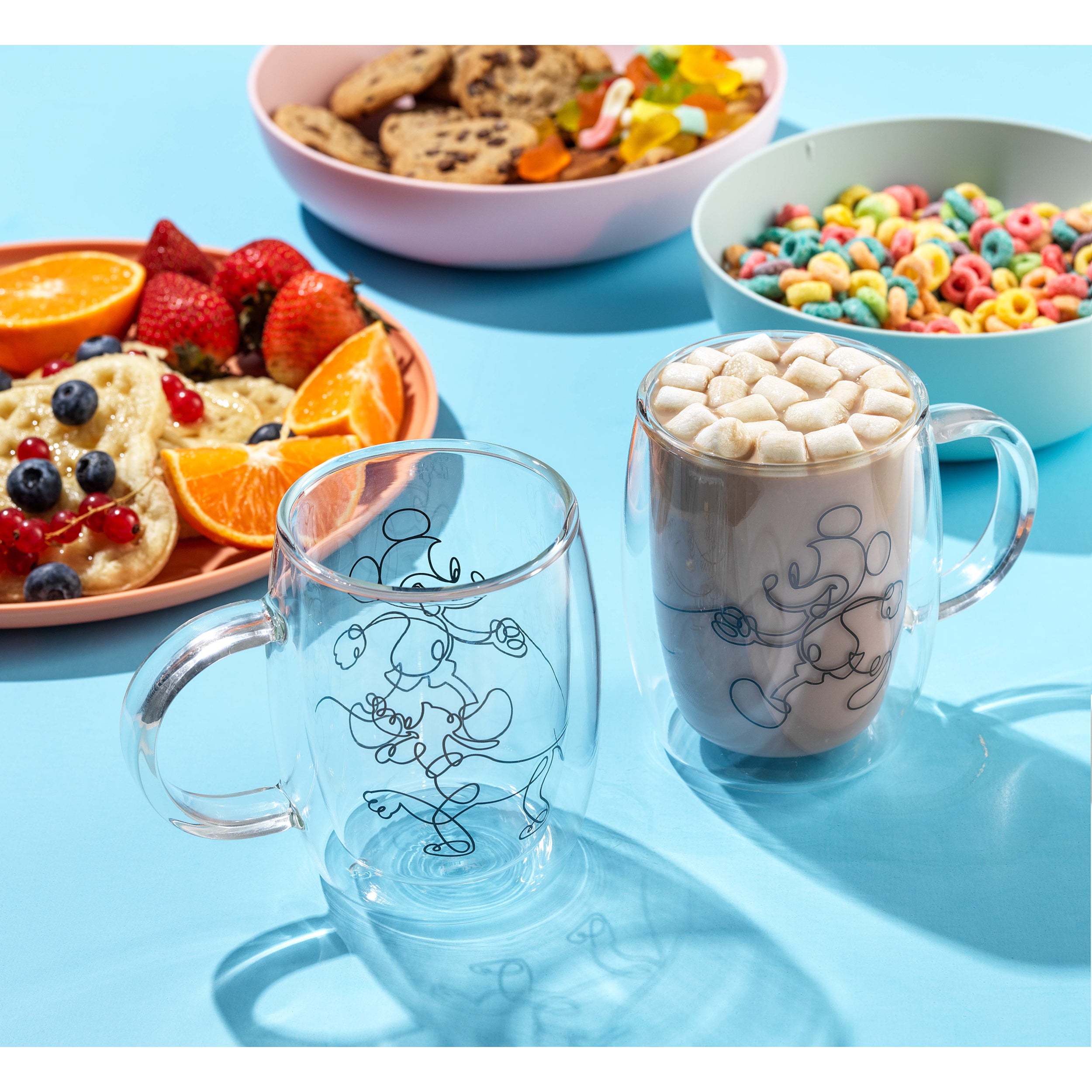 Disney Mickey and Pluto Aroma Glass Mugs - 13.5 oz