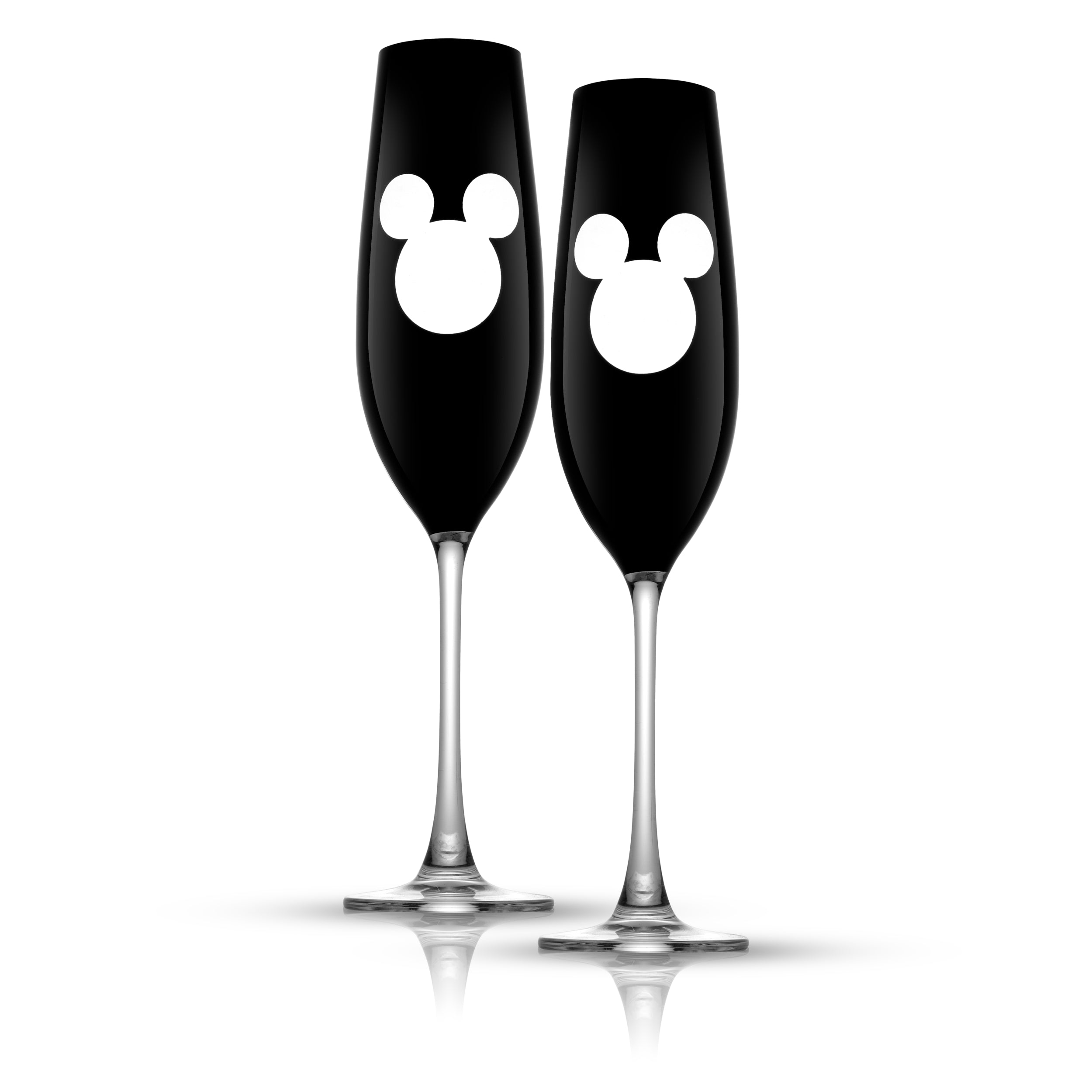 Disney Mickey 9oz Crystal Champagne Flute Set