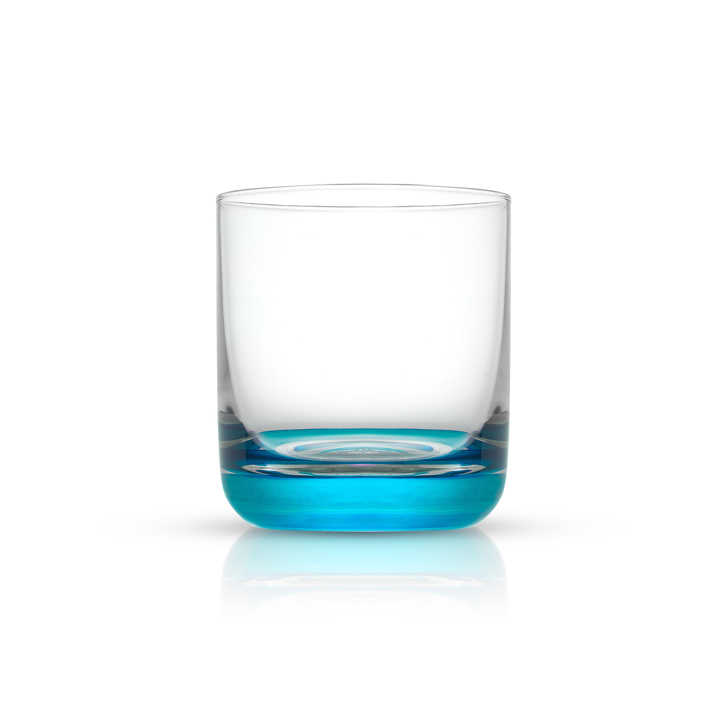 Hue Colored Double Old Fashion Whiskey Glass Tumbler Set