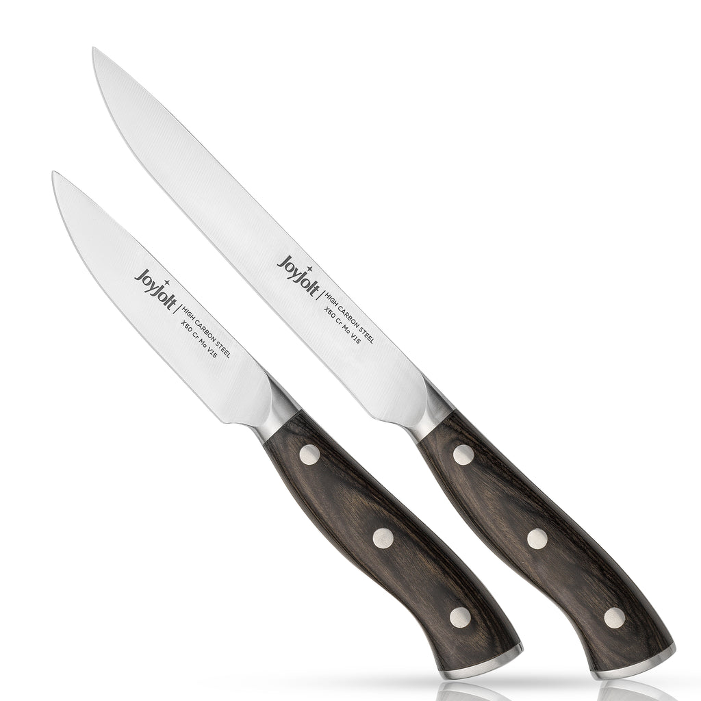 JoyJolt 7-in Nakiri Knife High Carbon Steel Kitchen Knife