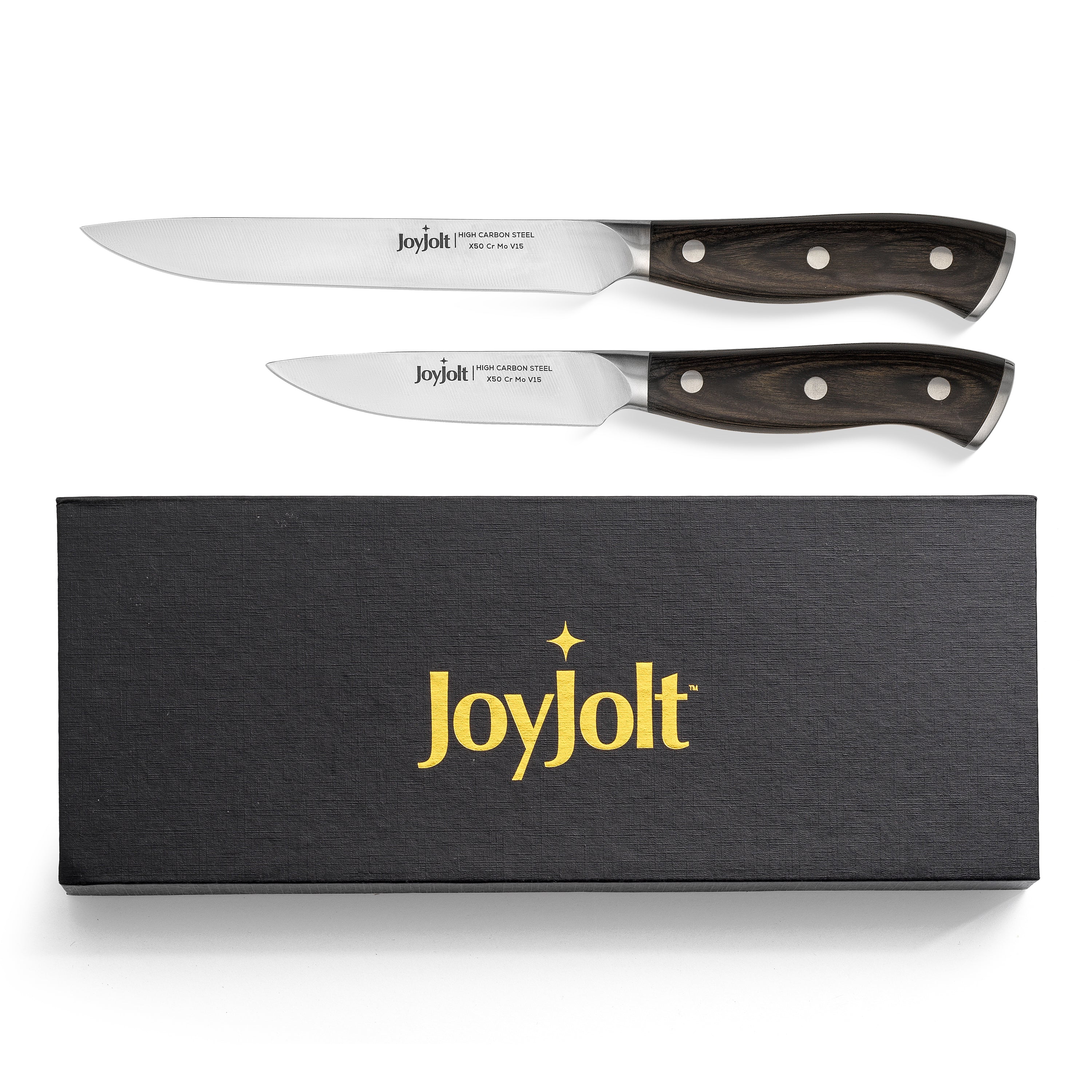 JoyJolt 2-Piece Utility Knife High Carbon Steel Kitchen Knife