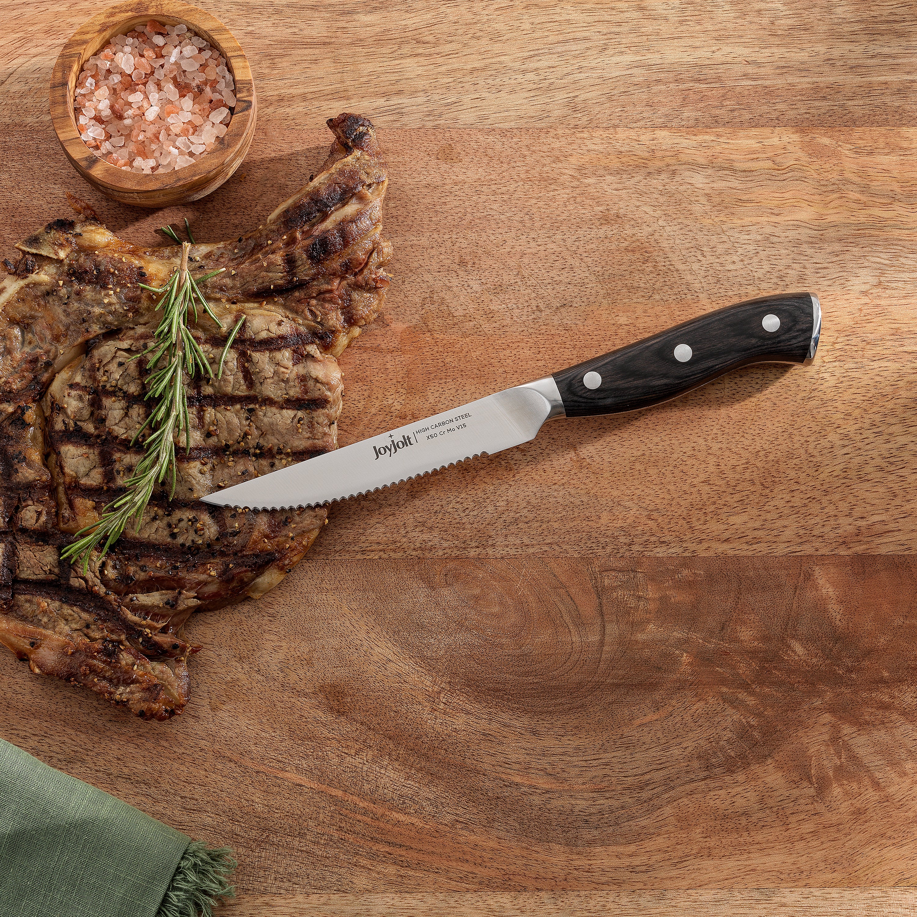 JoyJolt 4-Piece Steak Knife High Carbon Steel Kitchen Knife
