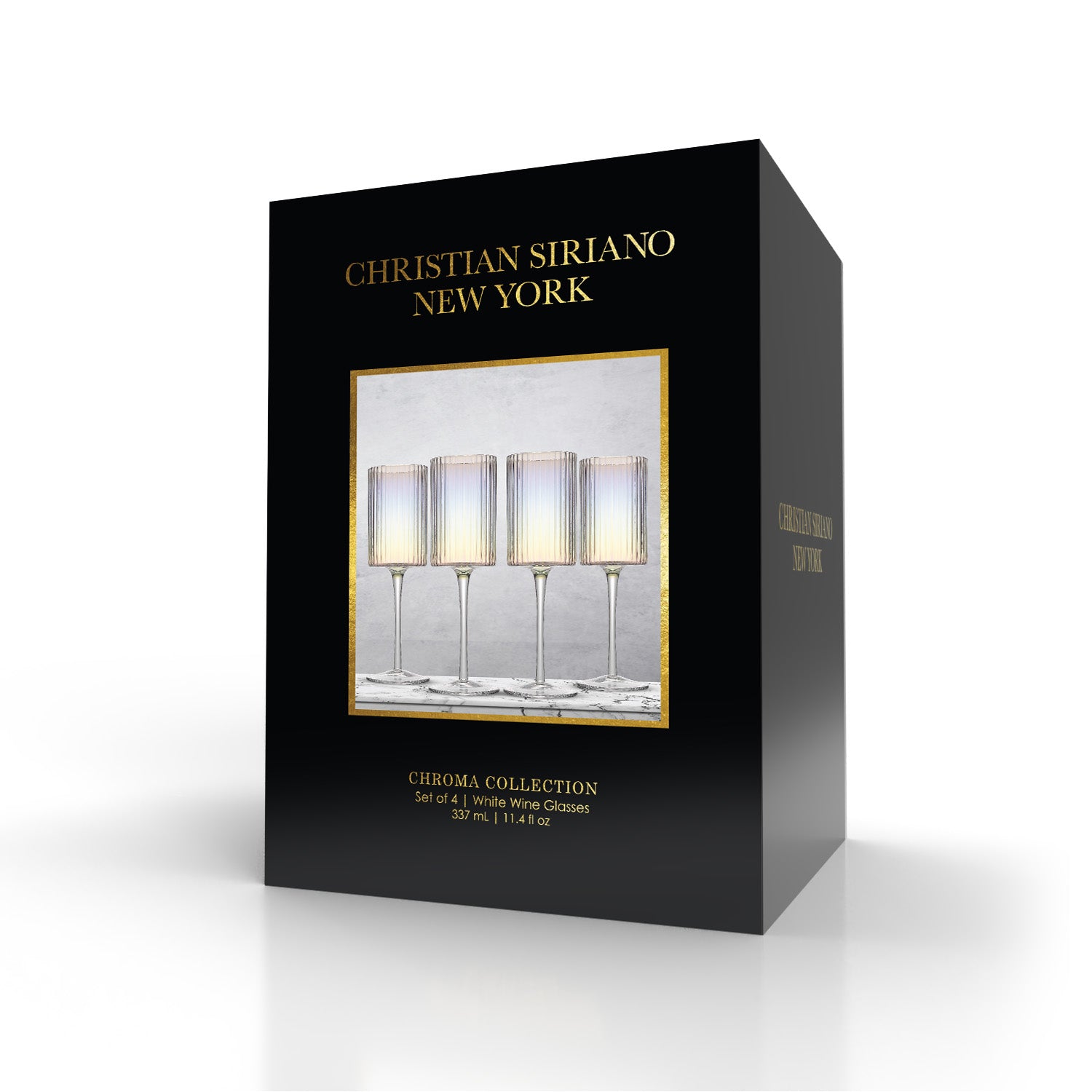Christian Siriano New York Chroma Iridescent White Wine Glass - 11.5 oz